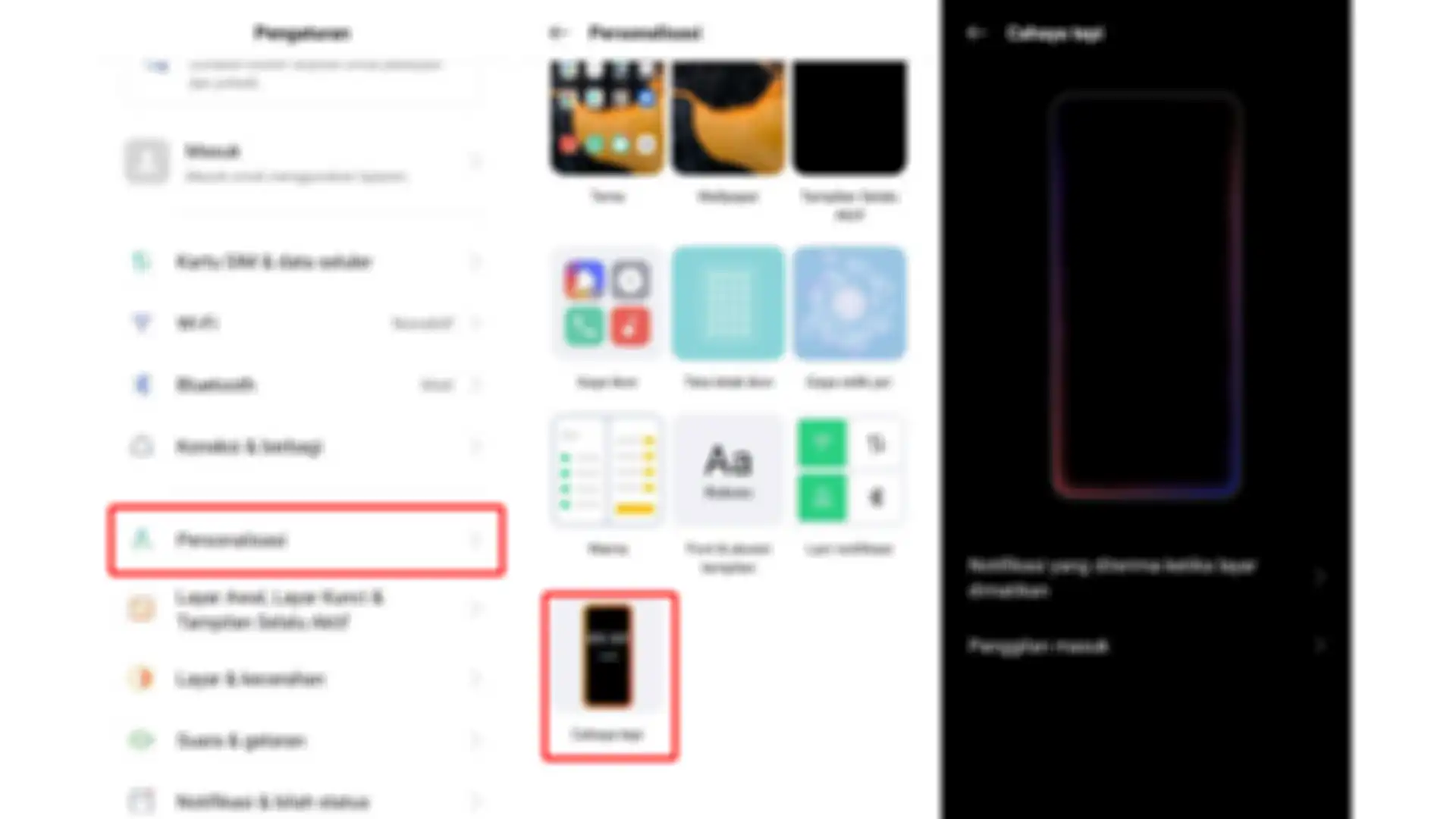 Cara mengakses menu kustomisasi di Oppo Reno5