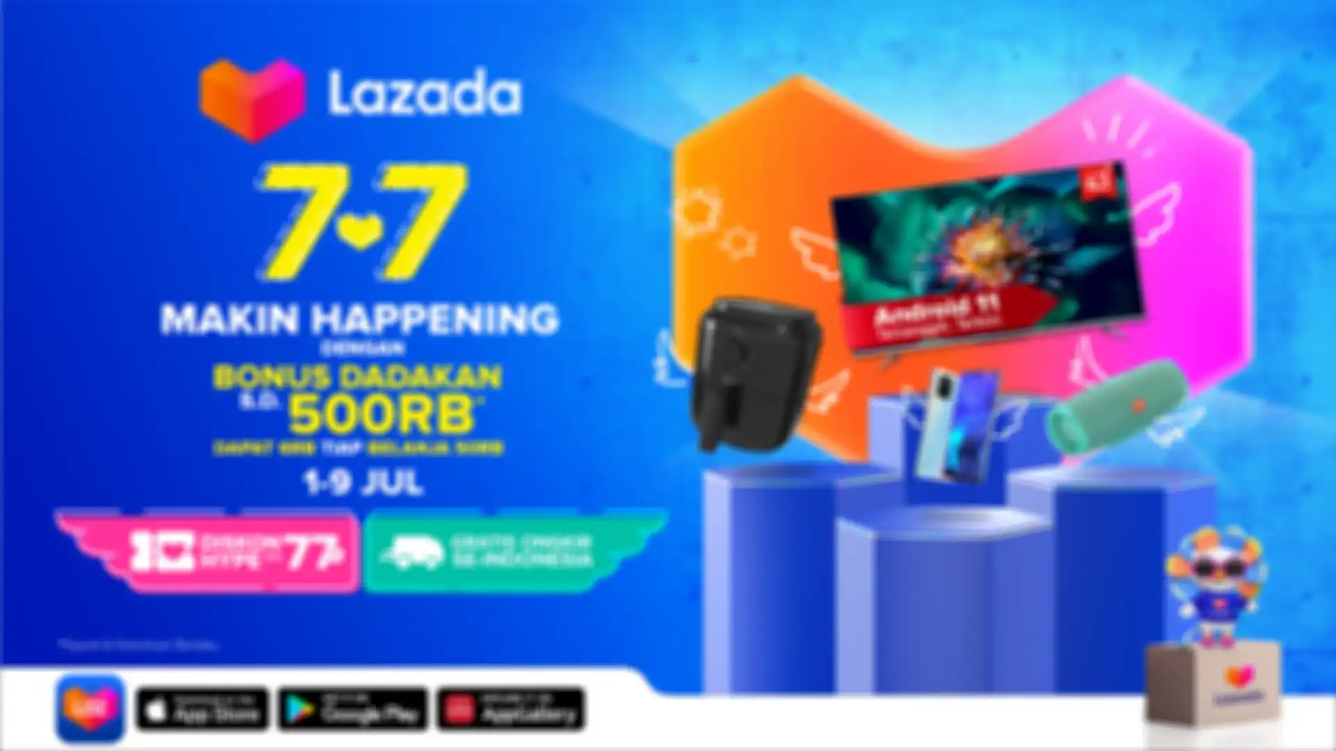 Berbagai produk dijual dengan harga menarik saat perhelatan Lazada 7.7 Sale 