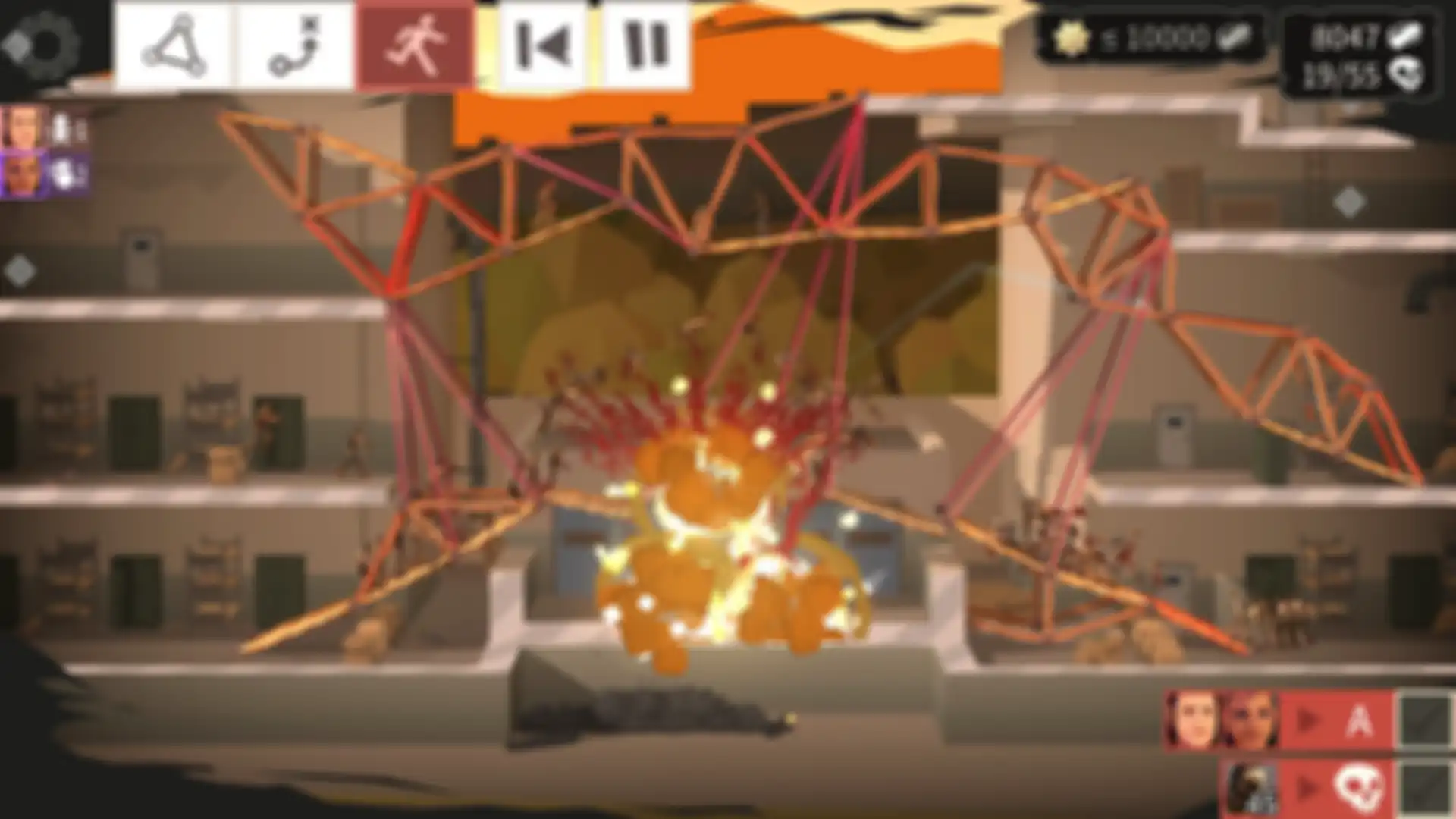 Ilustrasi gameplay game Bridge Constructor: The Walking Dead