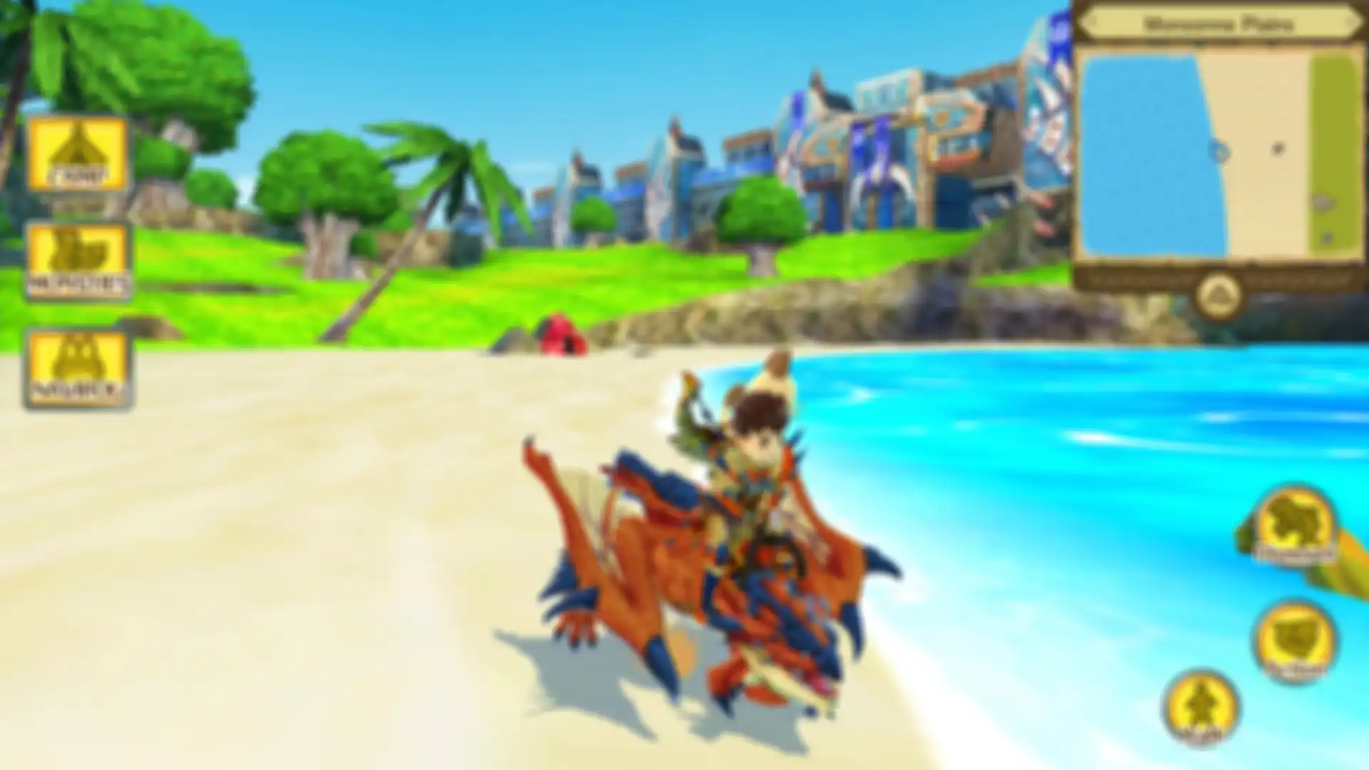 Ilustrasi gameplay Monster Hunter Stories