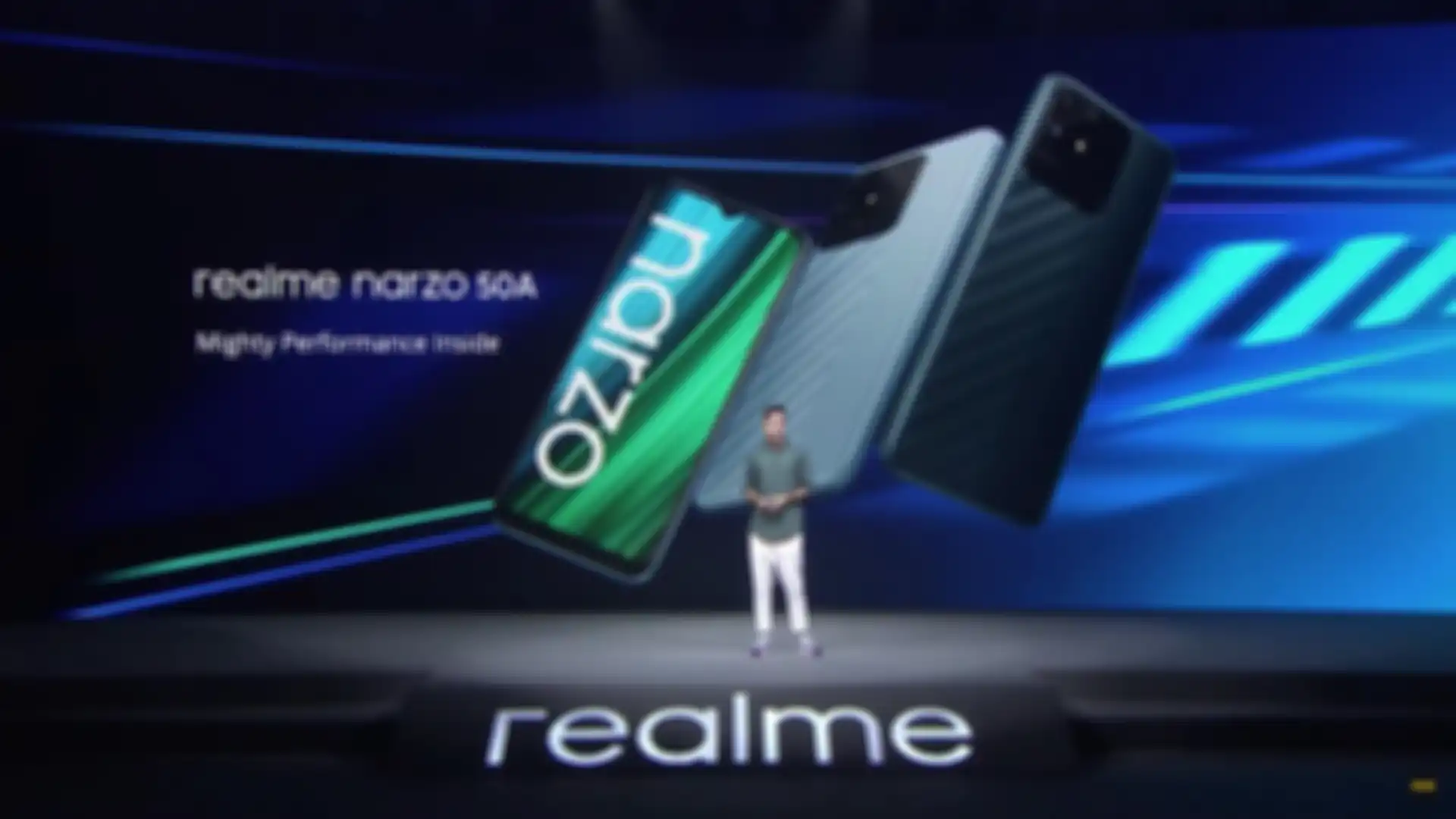 Suasana acara peluncuran Realme Narzo 50A.