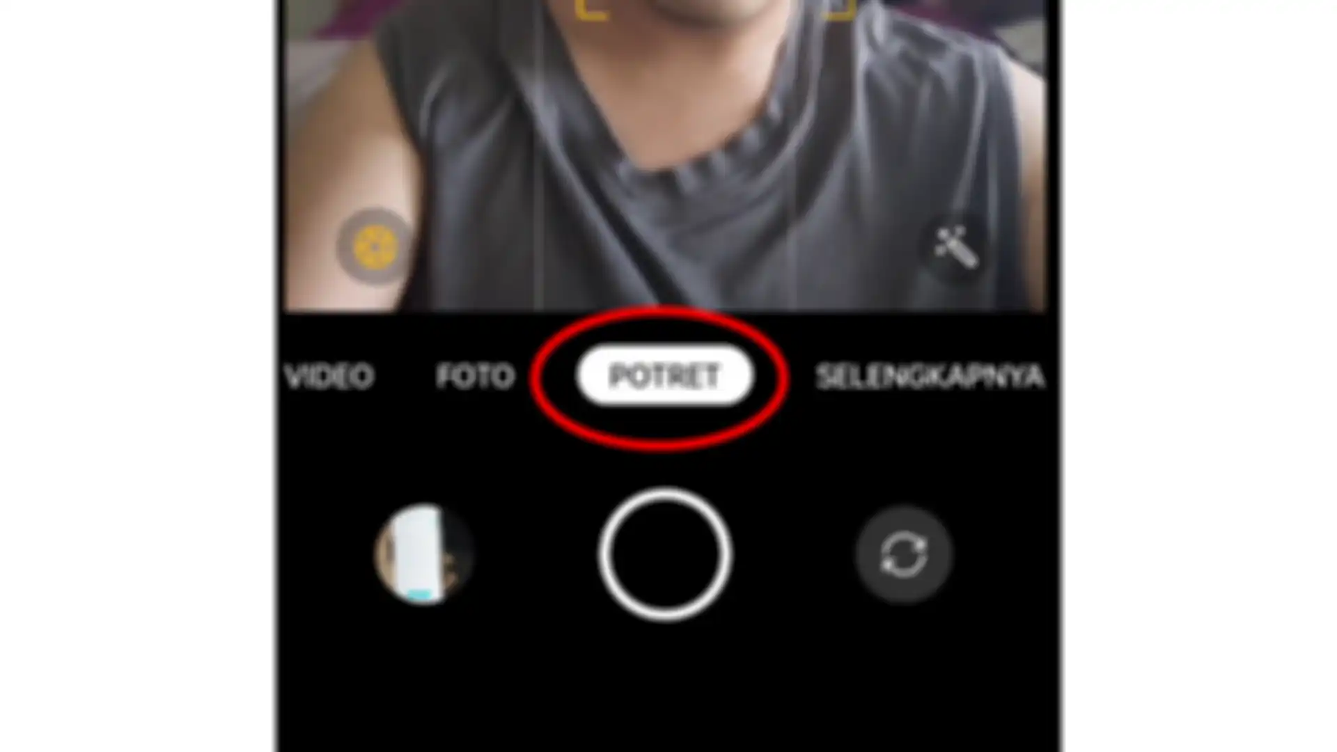 mode portrait di HP OPPO Reno6