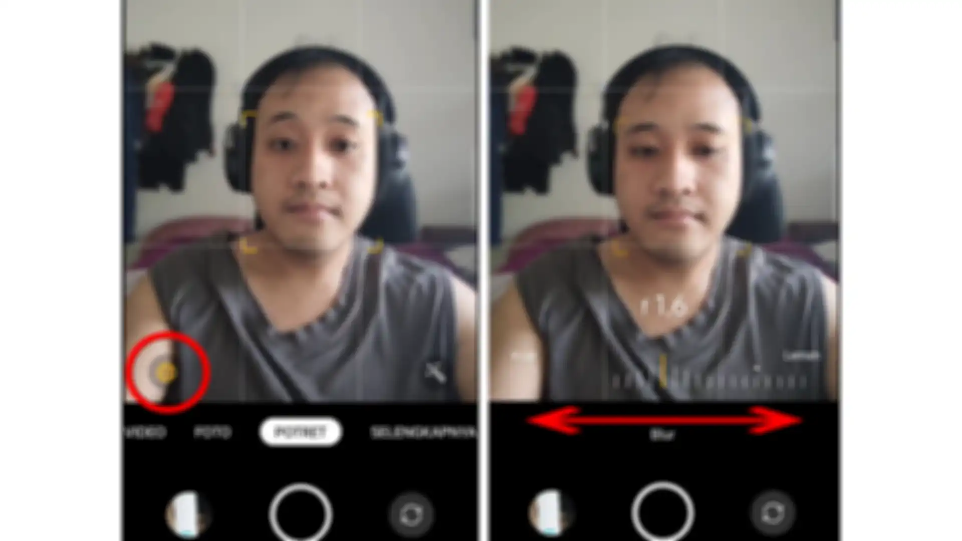 Cara mengatur kadar bokeh di mode portrait OPPO Reno6