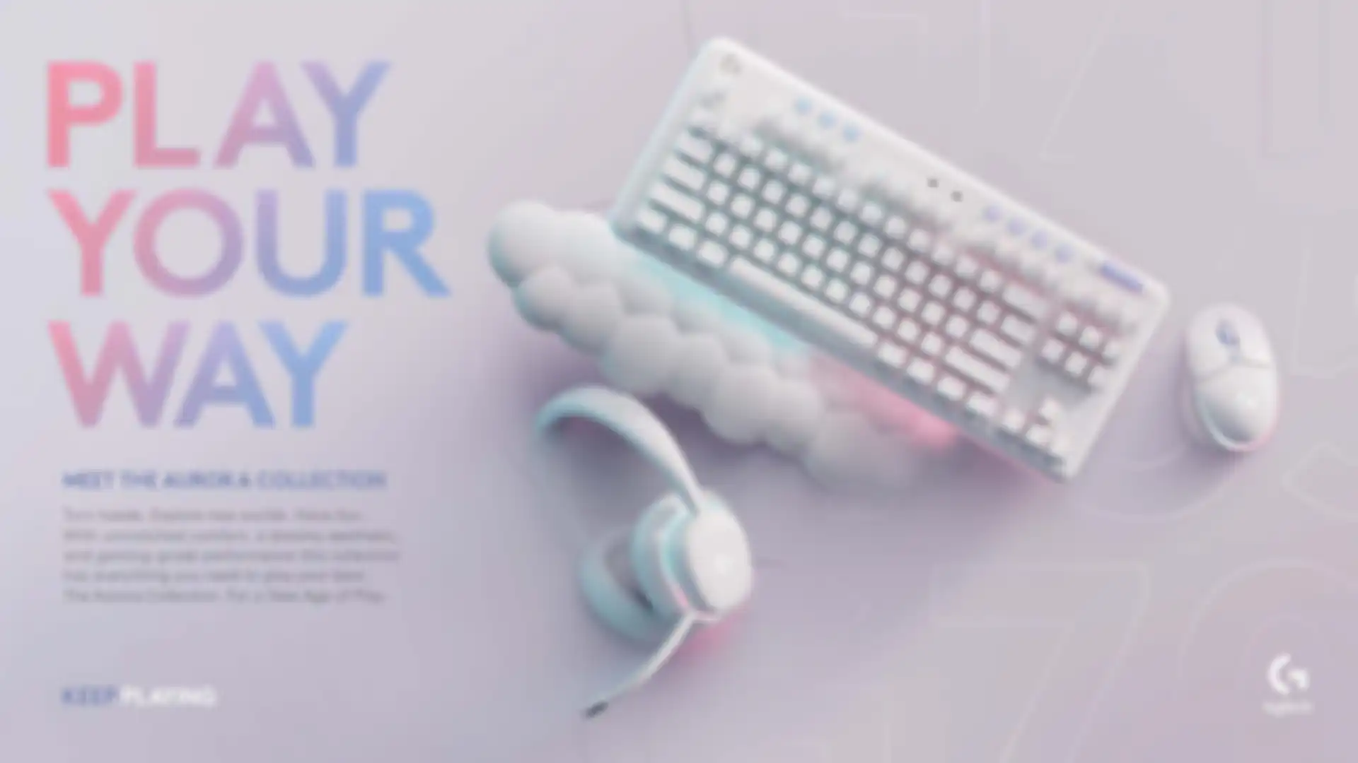 Perangkat aksesoris Logitech Aurora Collection.