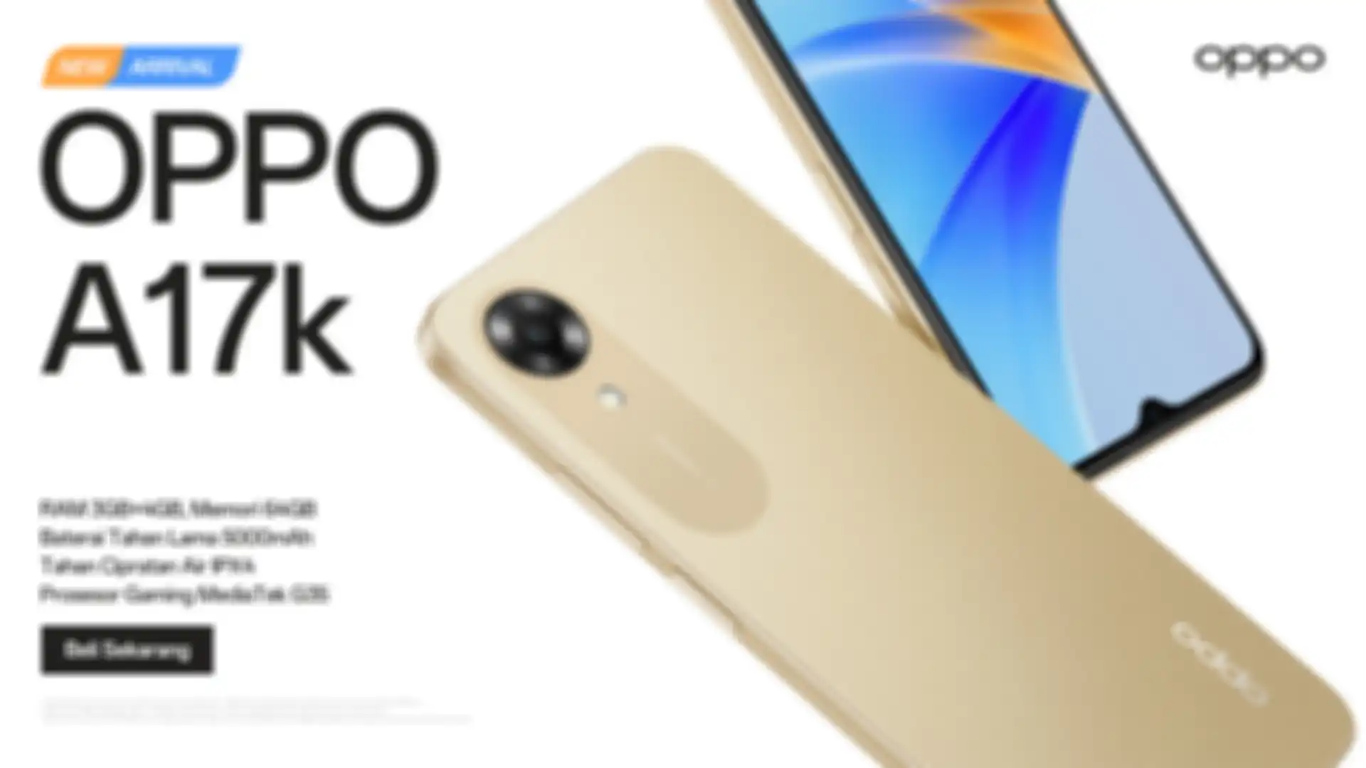 Poster spesifikasi OPPO A17K di Indonesia