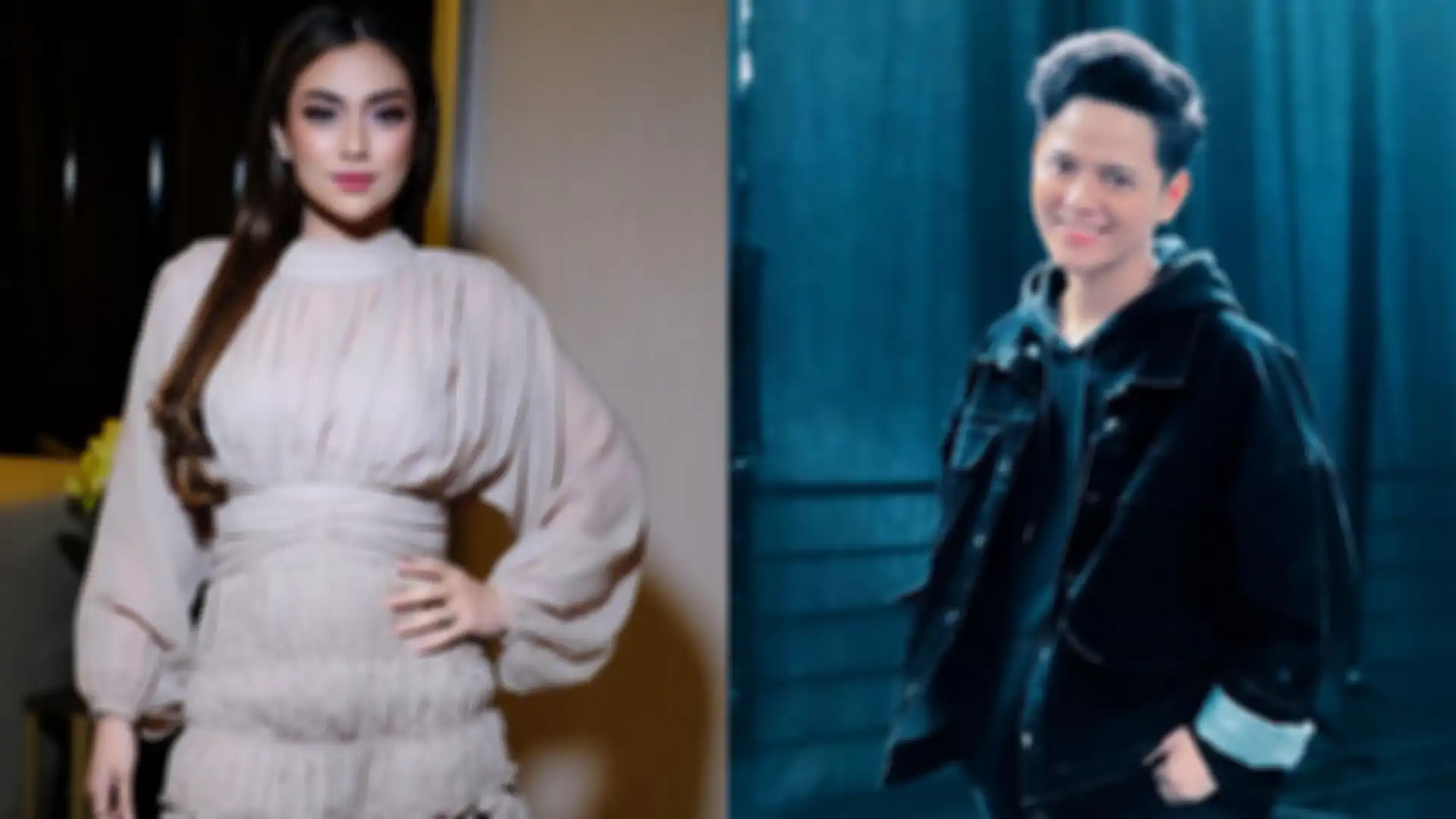 Kolase foto Celine Evangelista dan Stevan Pasaribu