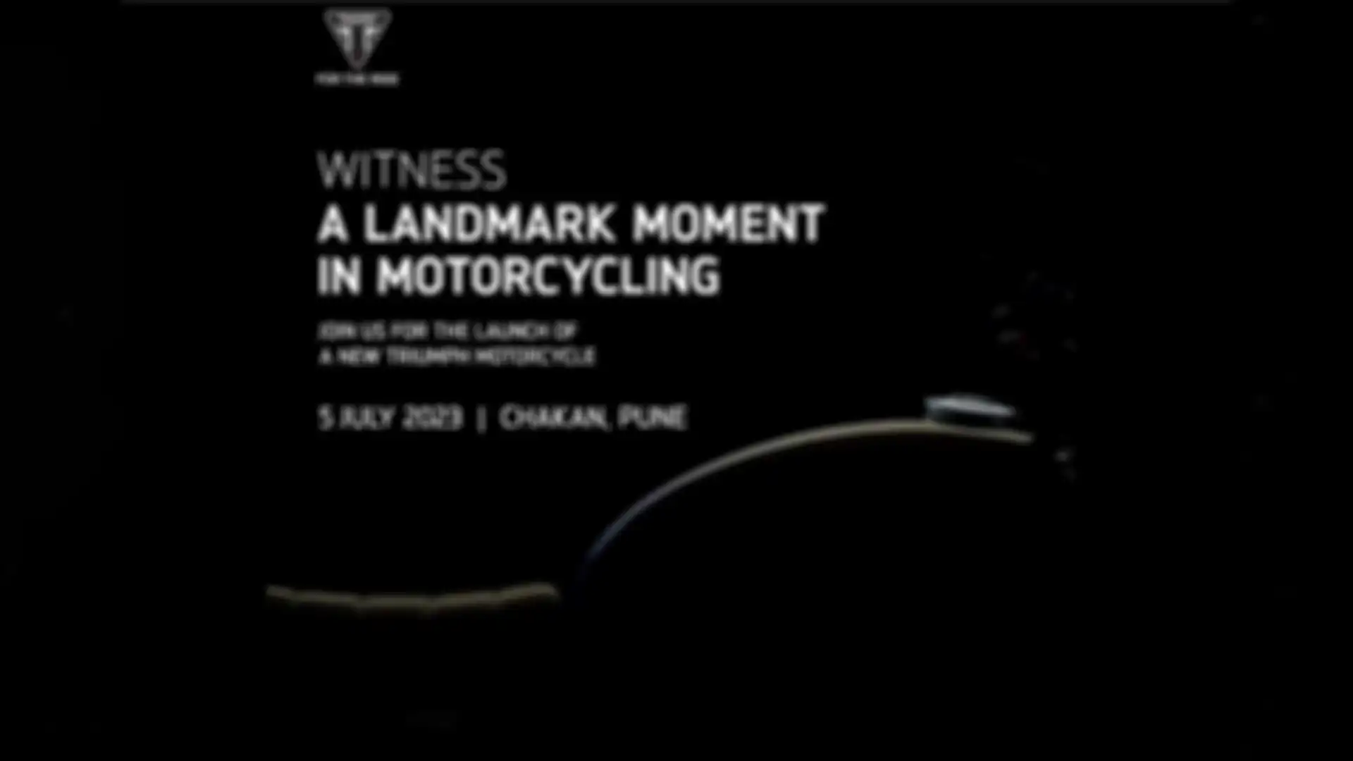Teaser motor baru Triumph akan rilis pada 5 Juli 2023.