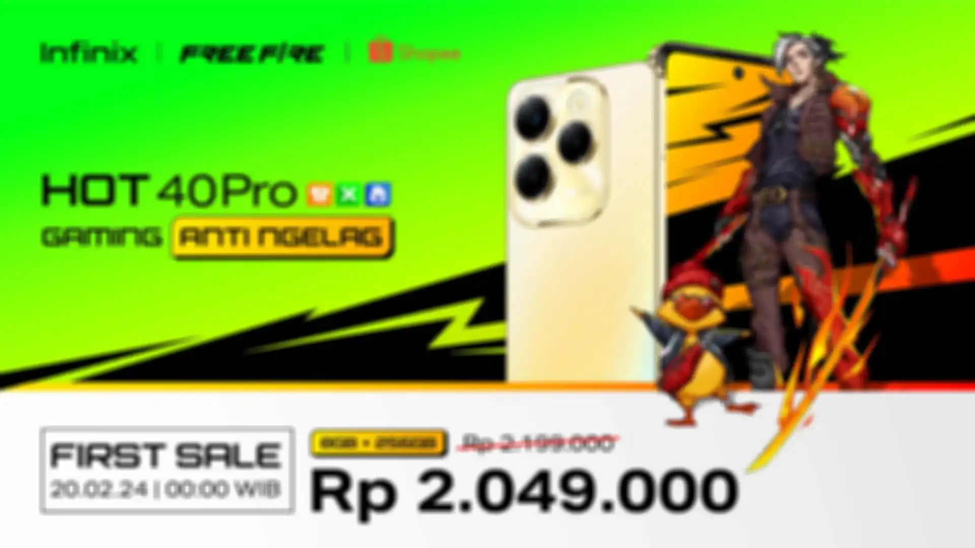 promo Infinix Hot 40 Pro yang dijual secara eksklusif di Shopee