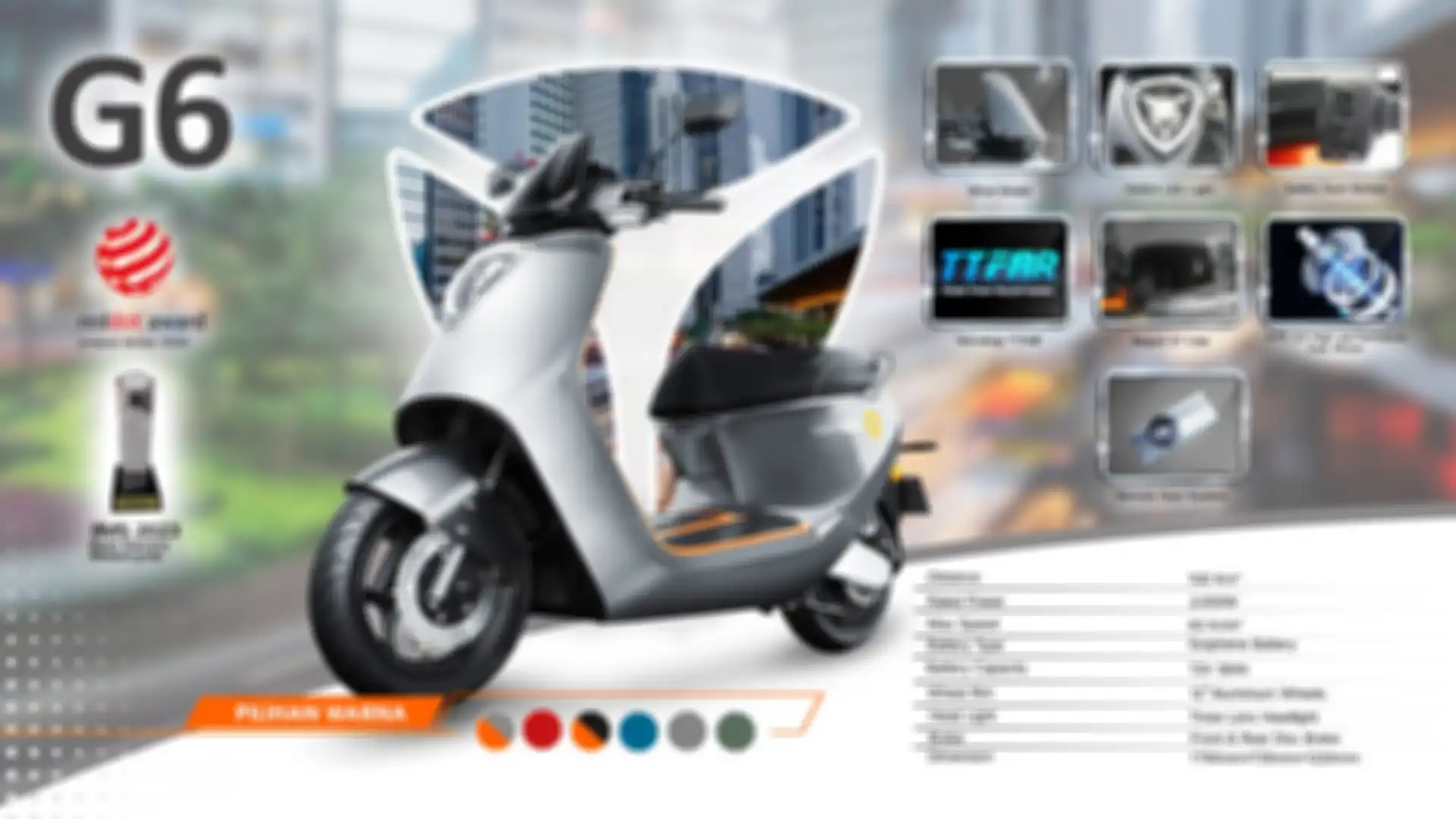 Daftar fitur motor listrik Yadea G6.