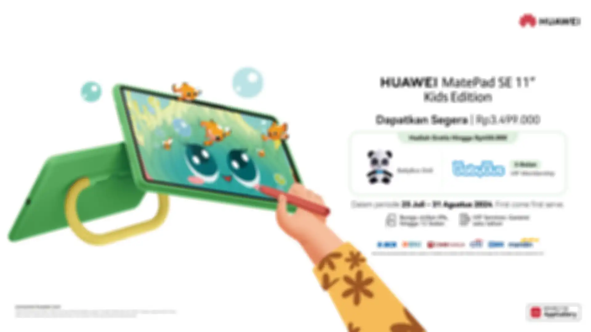 Harga & Ketersediaan Huawei Matepad SE 11 Kids Edition