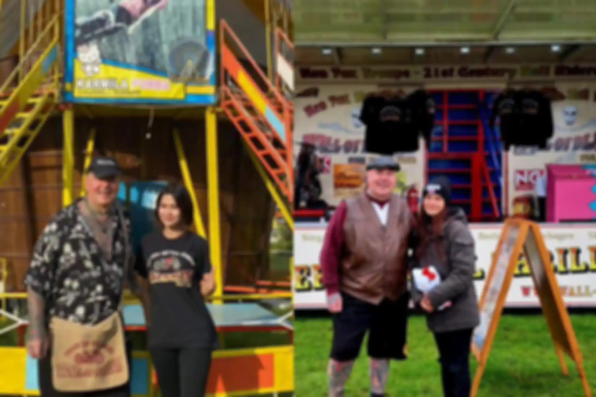 Danny pembalap Ken Fox Wall Of Death mengajak Karmila Putri tampil di Inggris. 