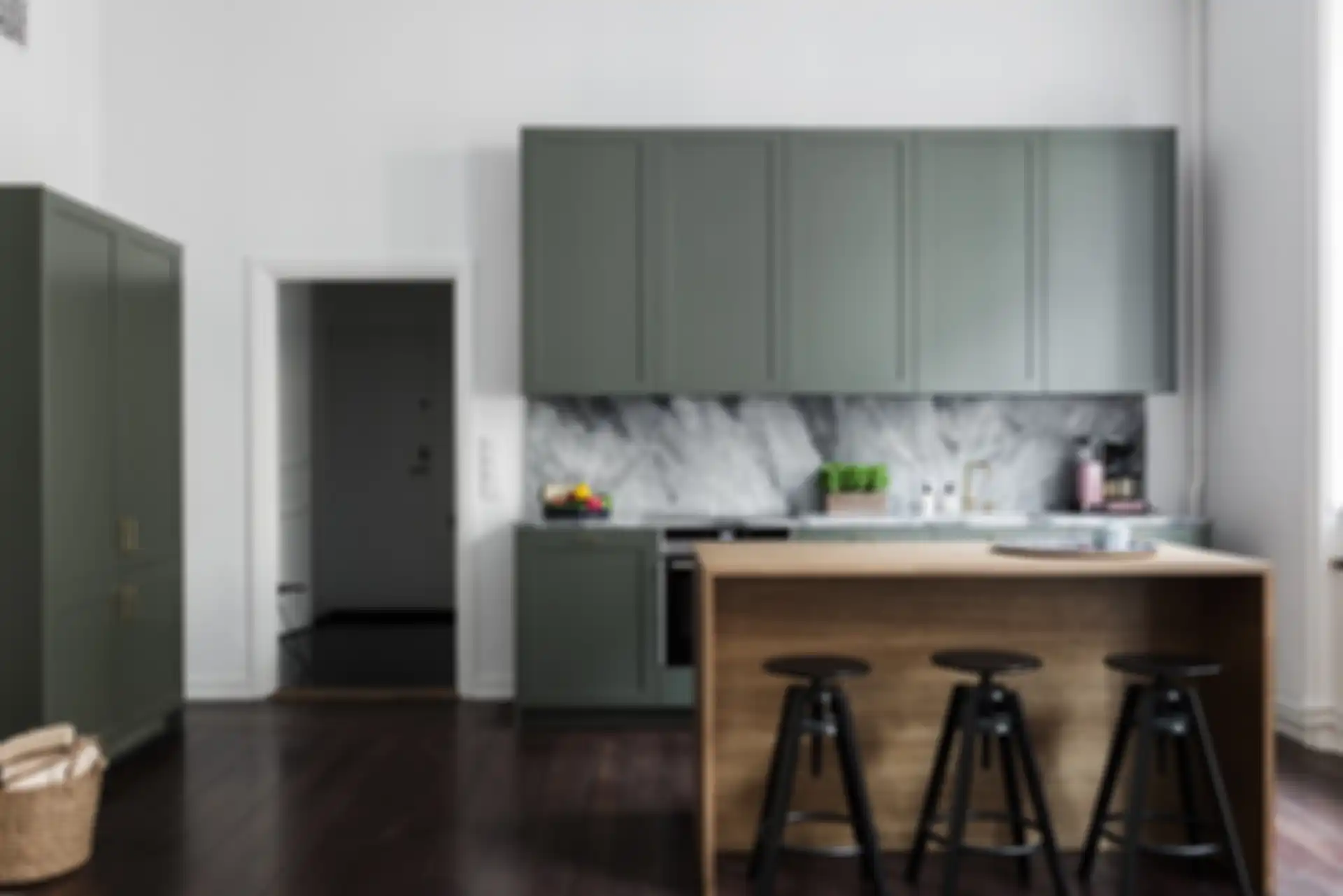 dapur warna hijau sage