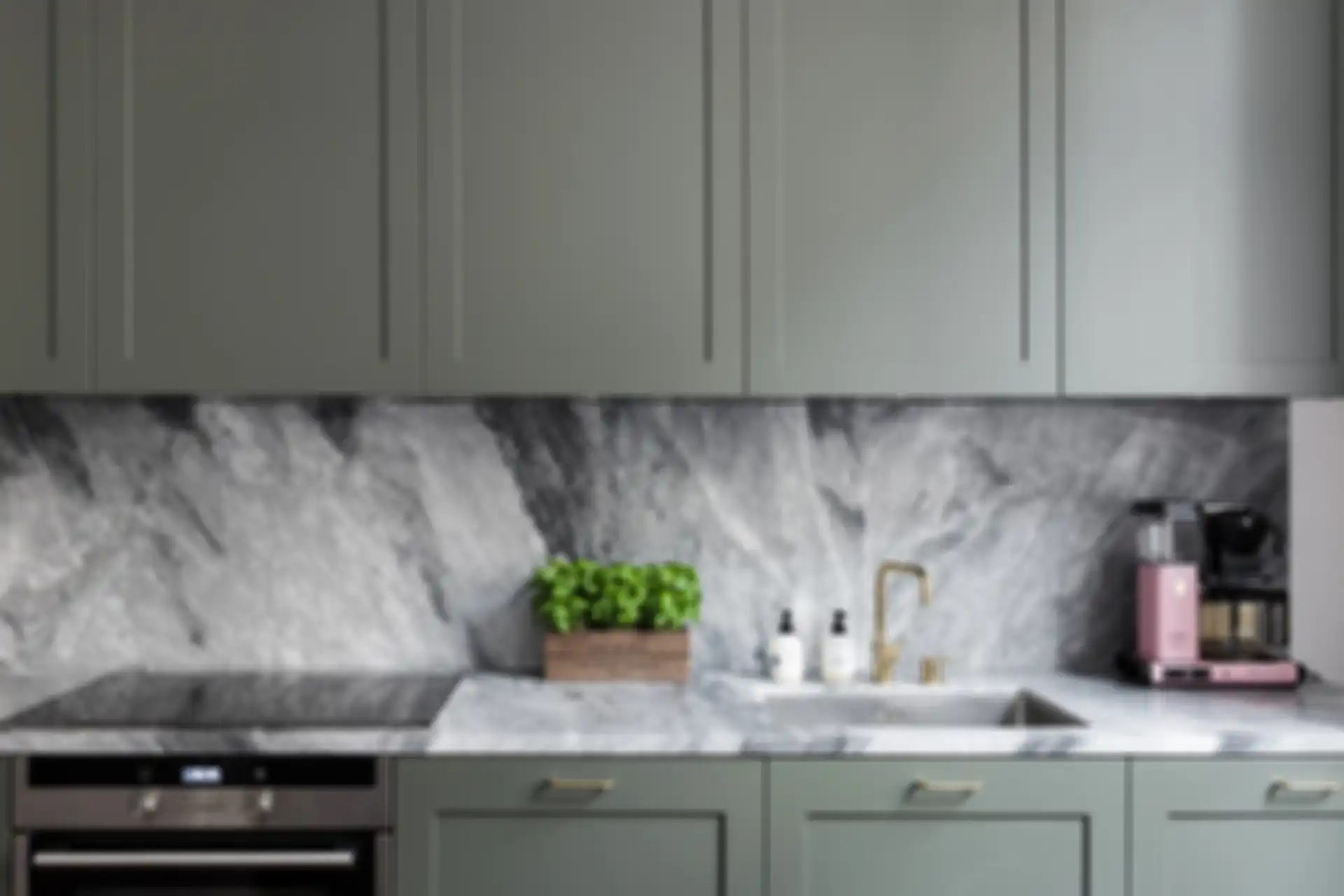 dapur warna hijau sage