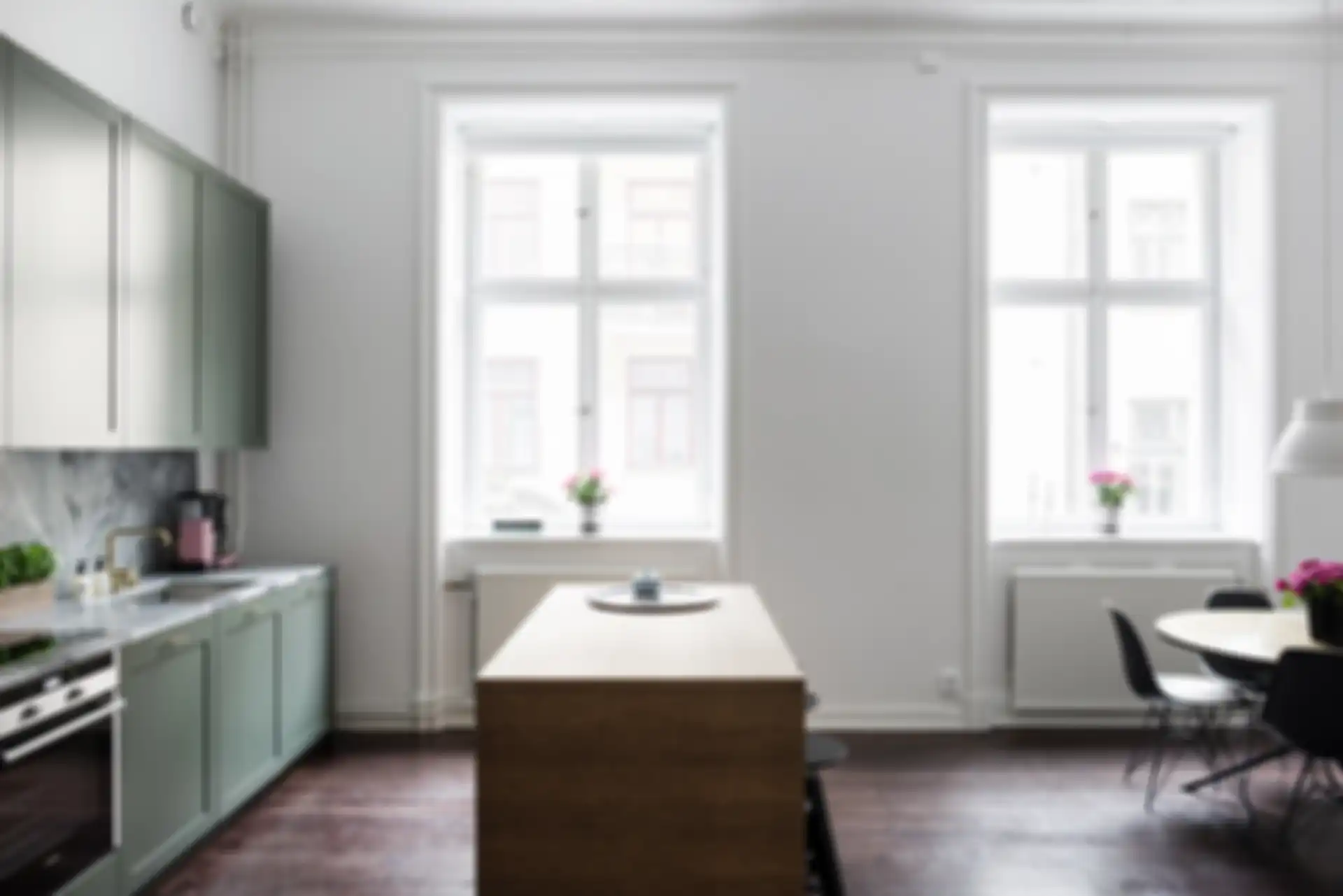 dapur warna hijau sage