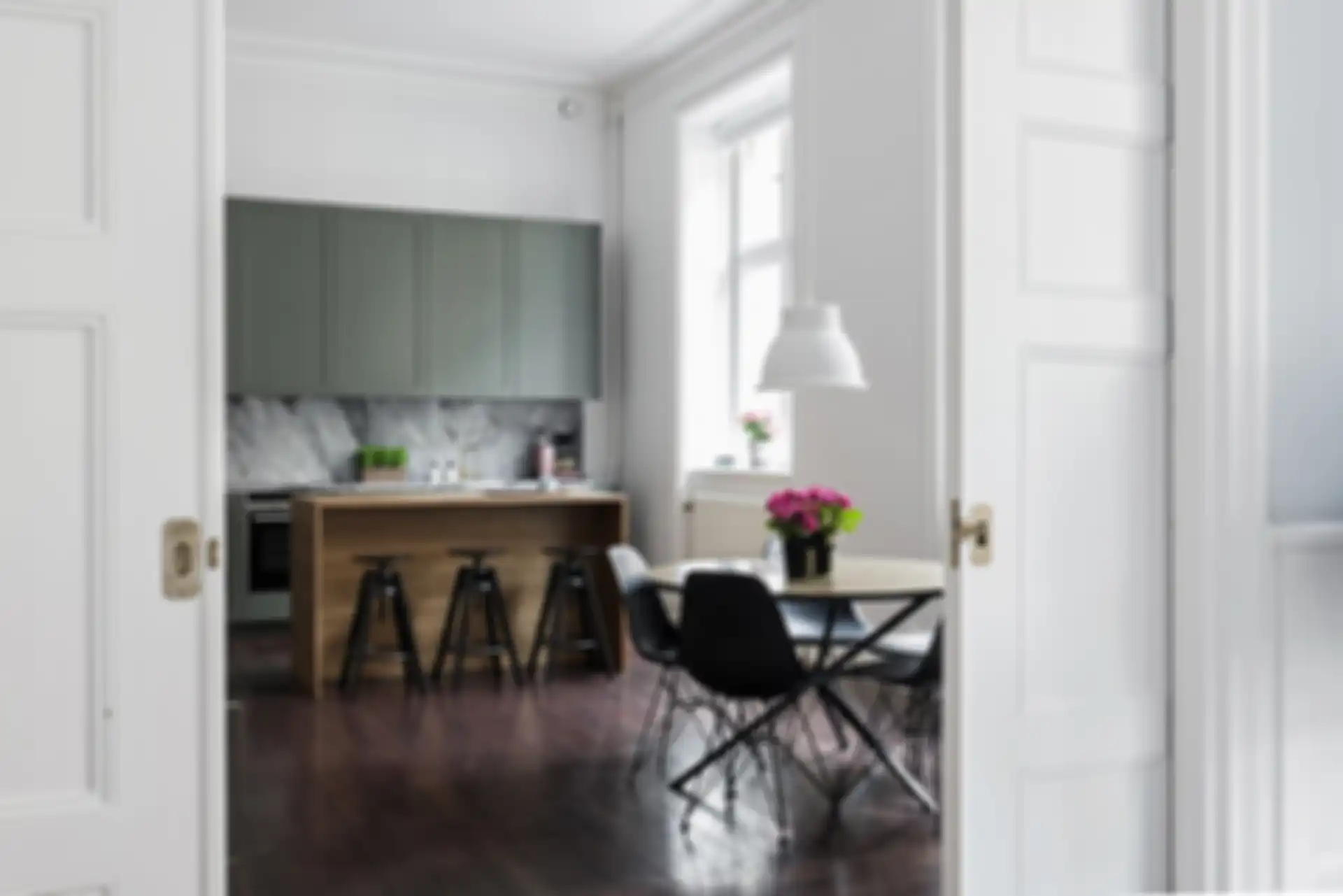 dapur warna hijau sage
