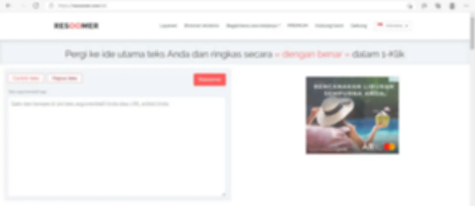 Situs Resoomer berguna untuk kesimpulan otomatis.