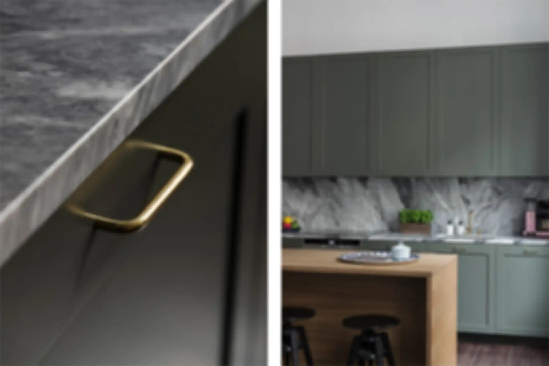 dapur warna hijau sage