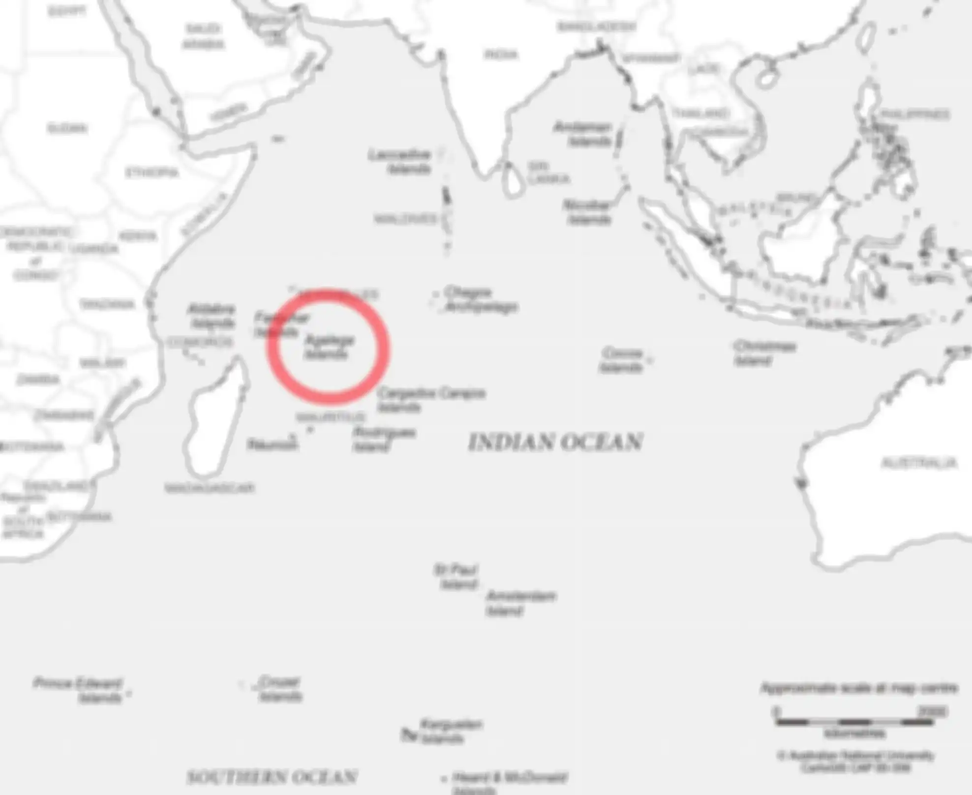 Peta pulau Agalega
