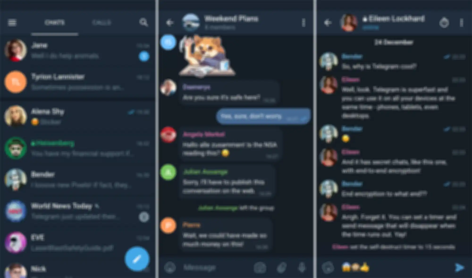 Tampilan Telegram X
