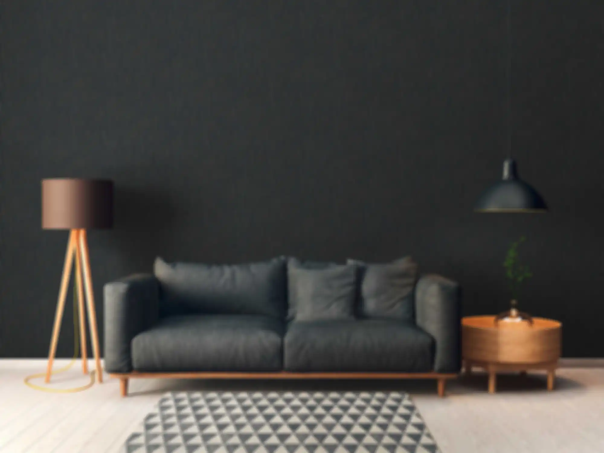 Contoh ruangan dengan warna black metallic
