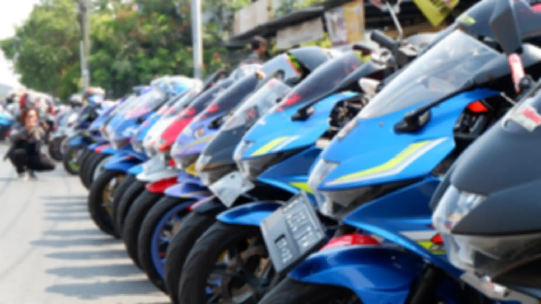 Pengguna Suzuki GSX-R150 juga ikut meramaikan sunmori kali ini