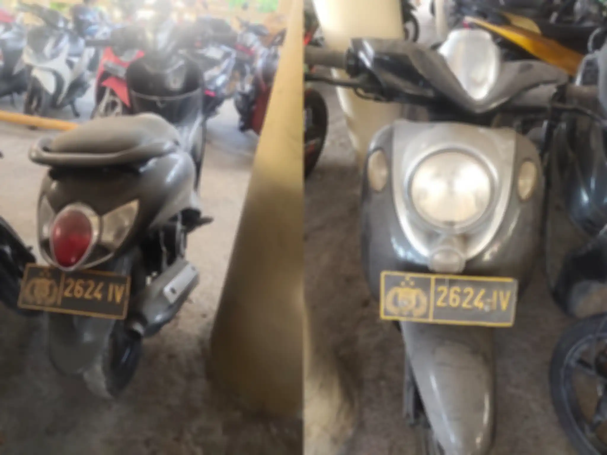 Tampak depan dan belakang motor murah KTM Milan.