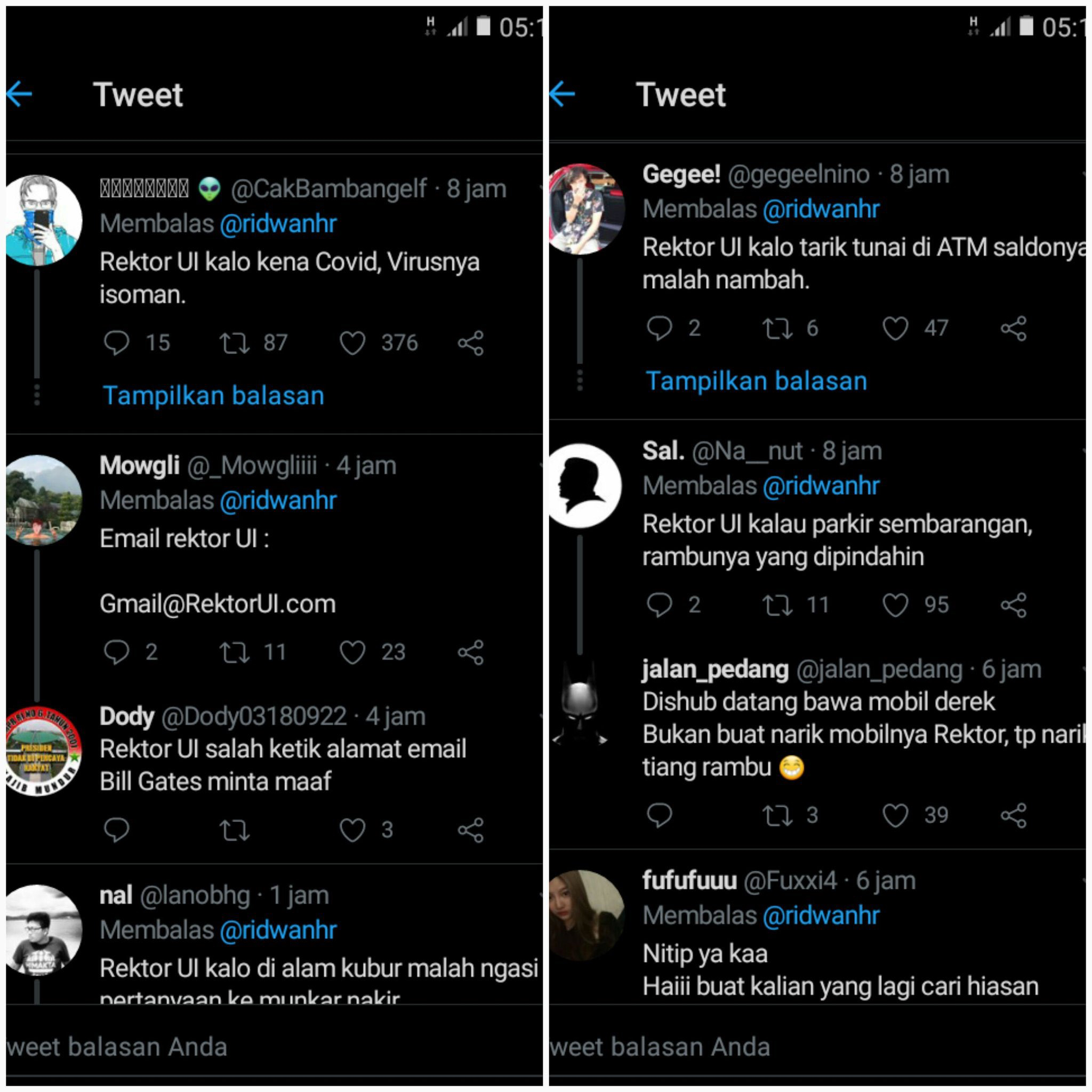 Screenshot cuitan Netizen