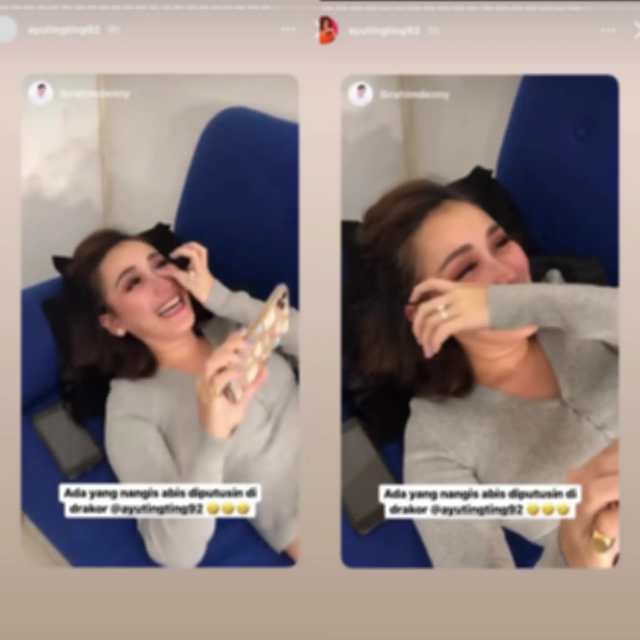 Ayu Ting Ting menangis 