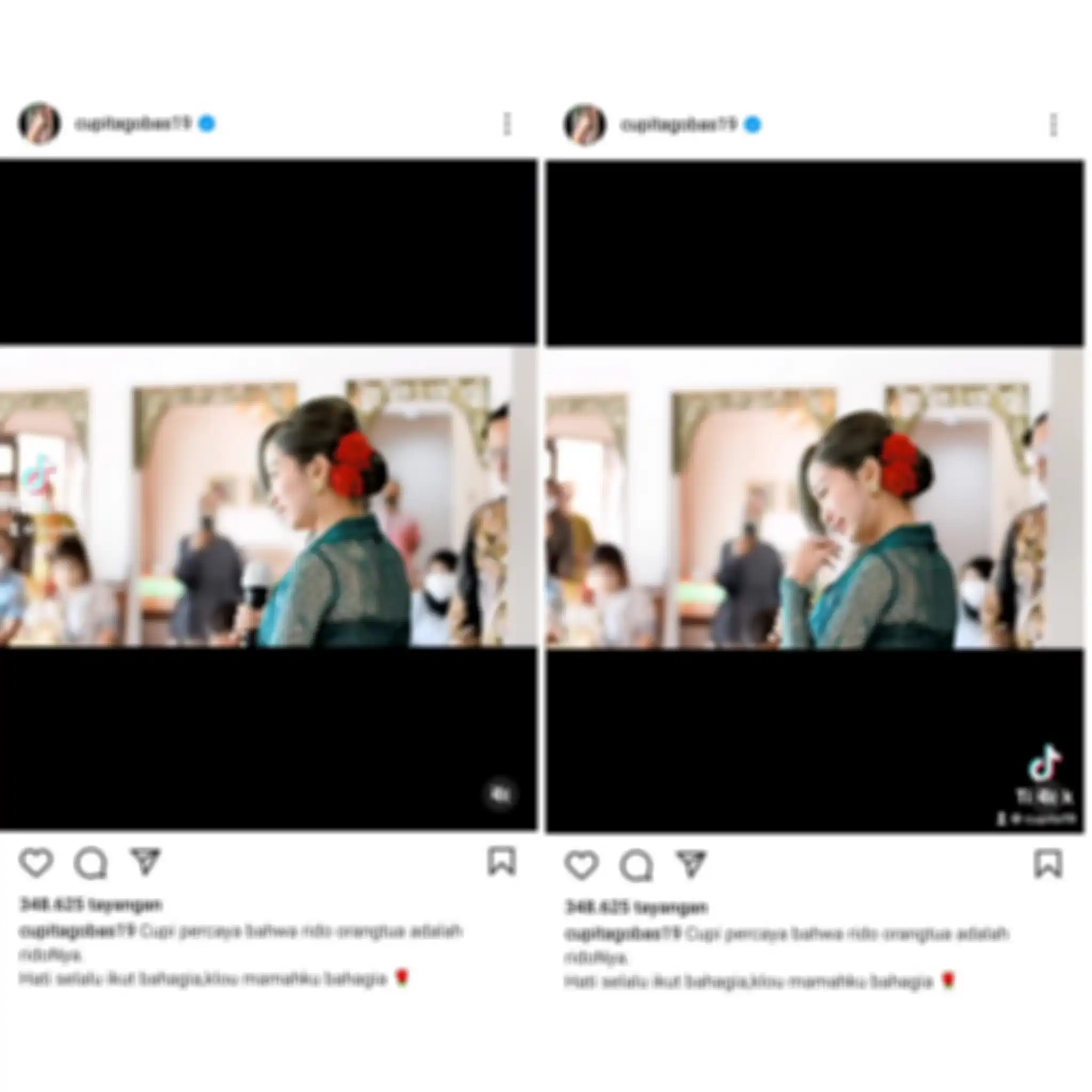 Cupi Cupita unggah video lamaran dengan Bintang Bagus yang memperlihatkan wajahnya tertekan 