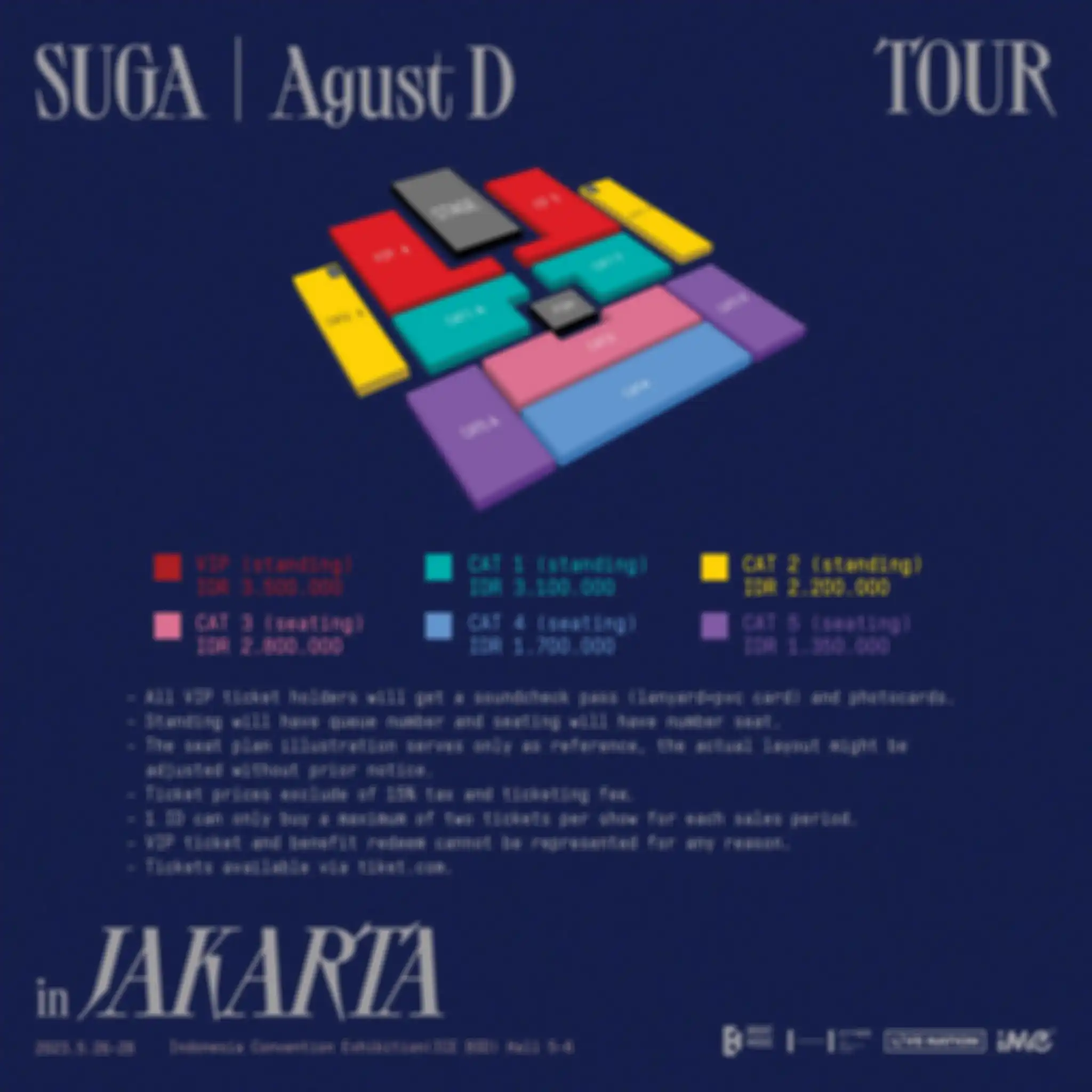  tiket konser Suga BTS, Agust D Tour in Jakarta