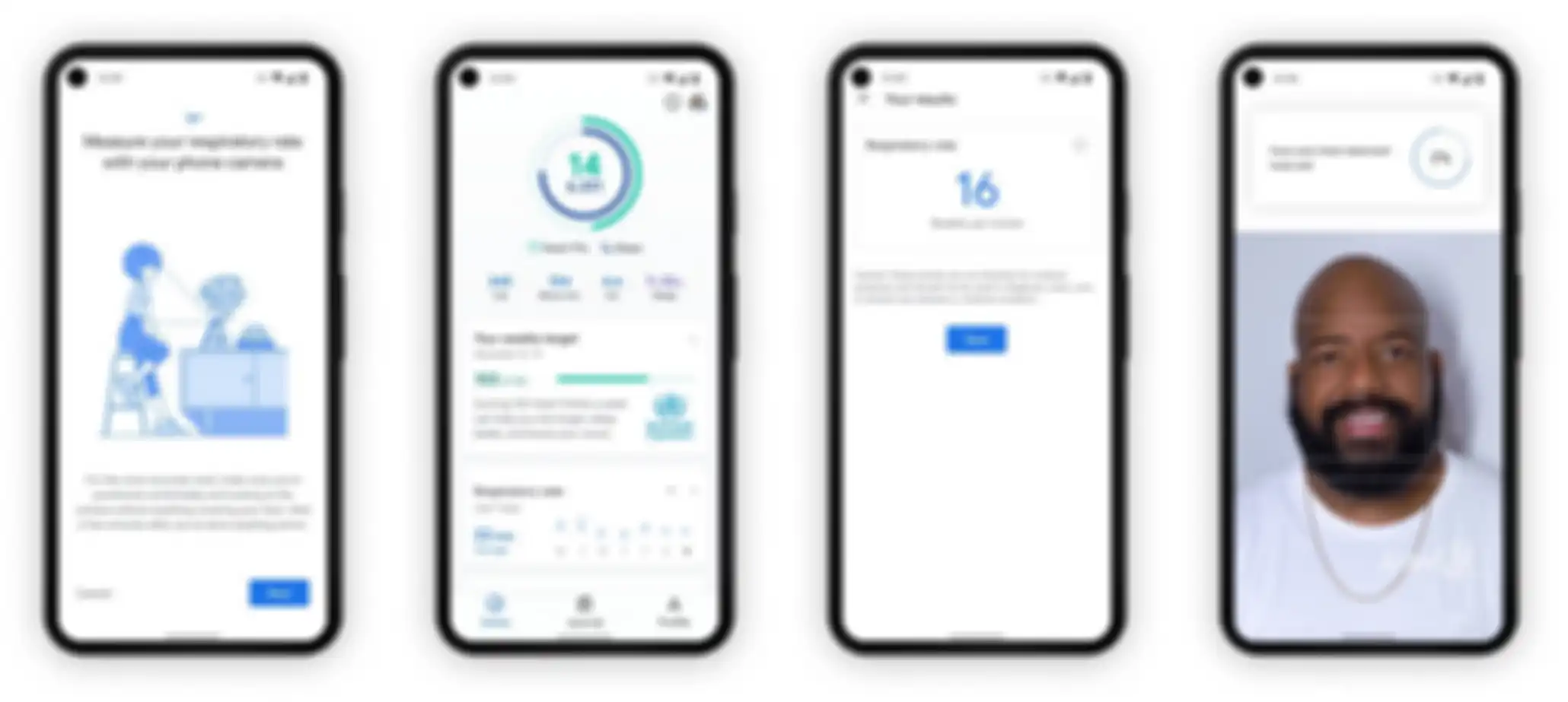 Ilustrasi menghitung jumlah pernapasan rata-rata atau Respiratory Rate di Google Fit