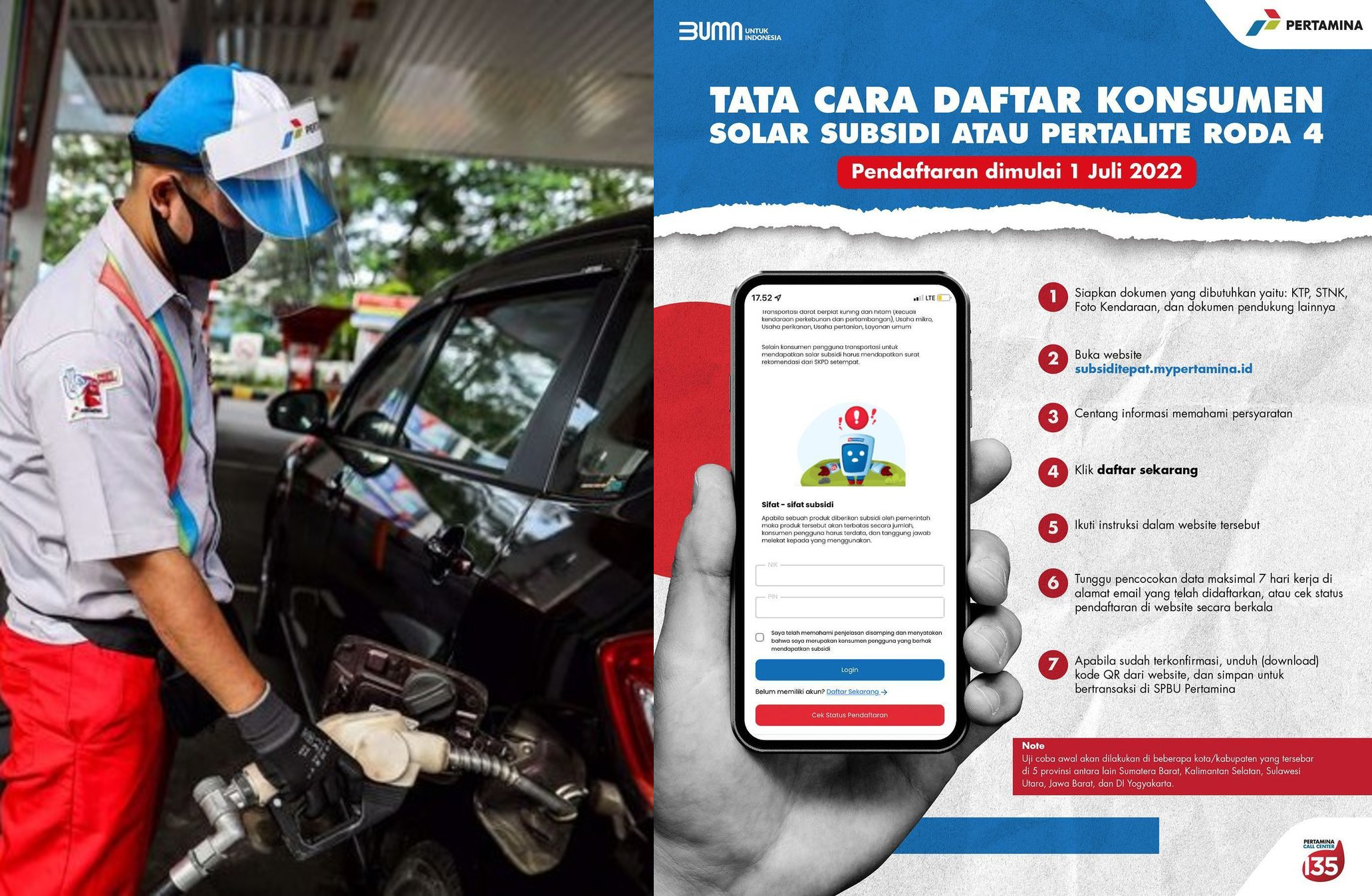 Ilustrasi cara daftar aplikasi MyPertamina untuk membeli pertalite/solar