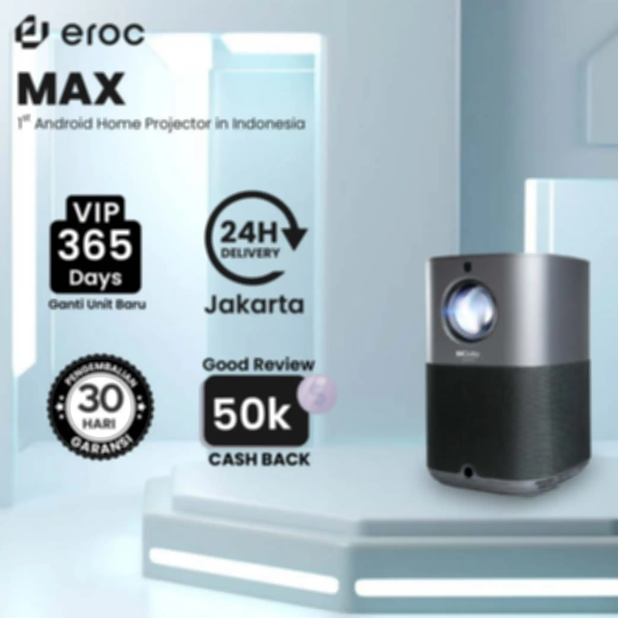 Beberapa keuntungan pembelian Eroc Proyektor Max di hari peluncuran