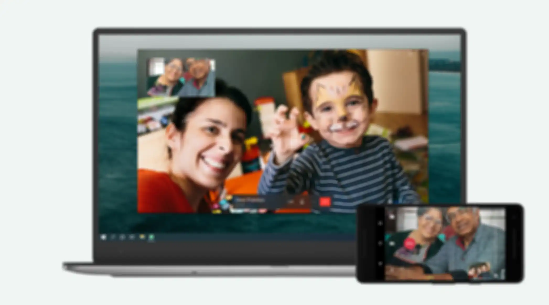 Panggilan video WhatsApp versi dekstop.