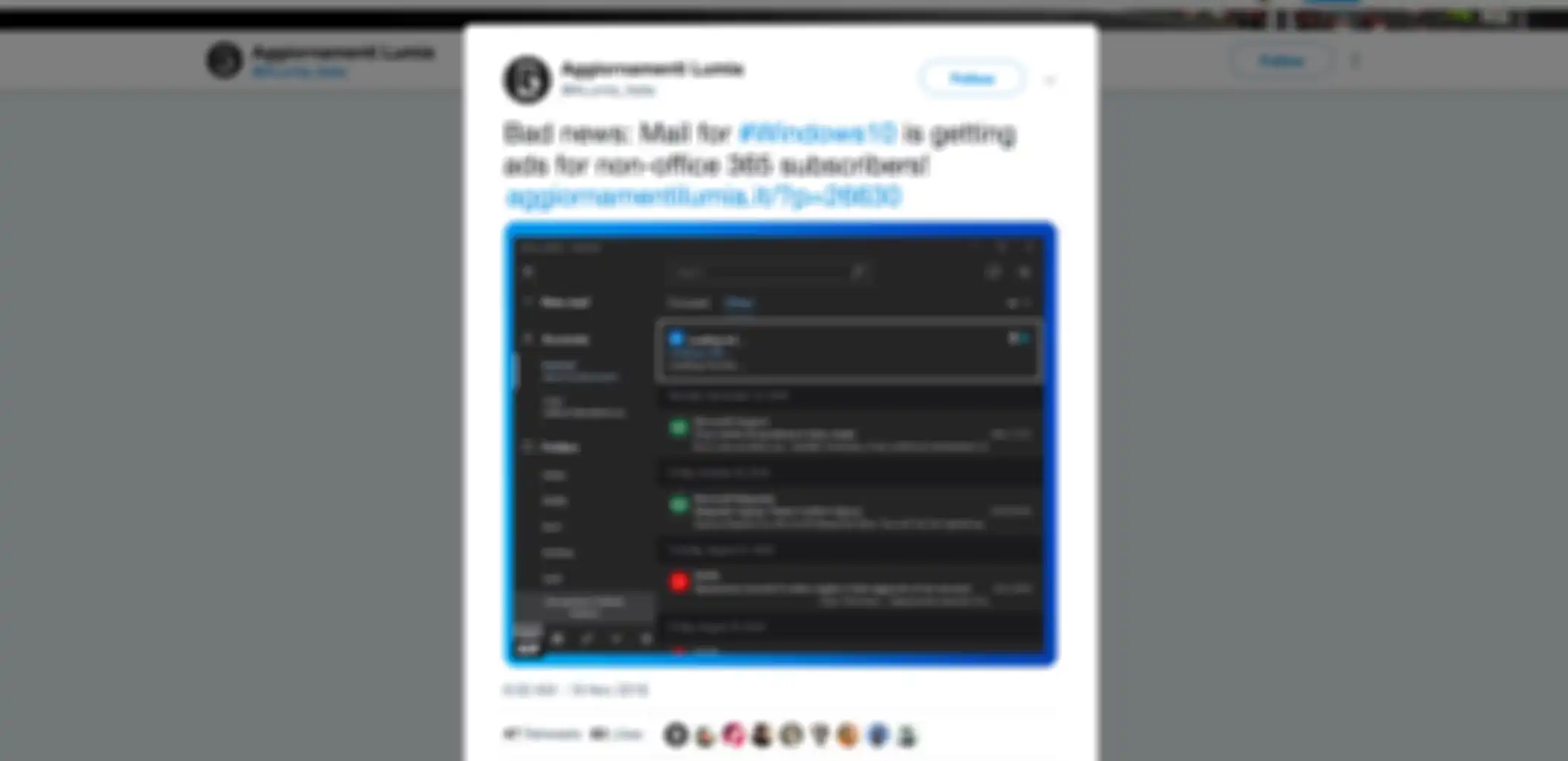 Informasi Munculnya Iklan Pada Layanan Windows Email