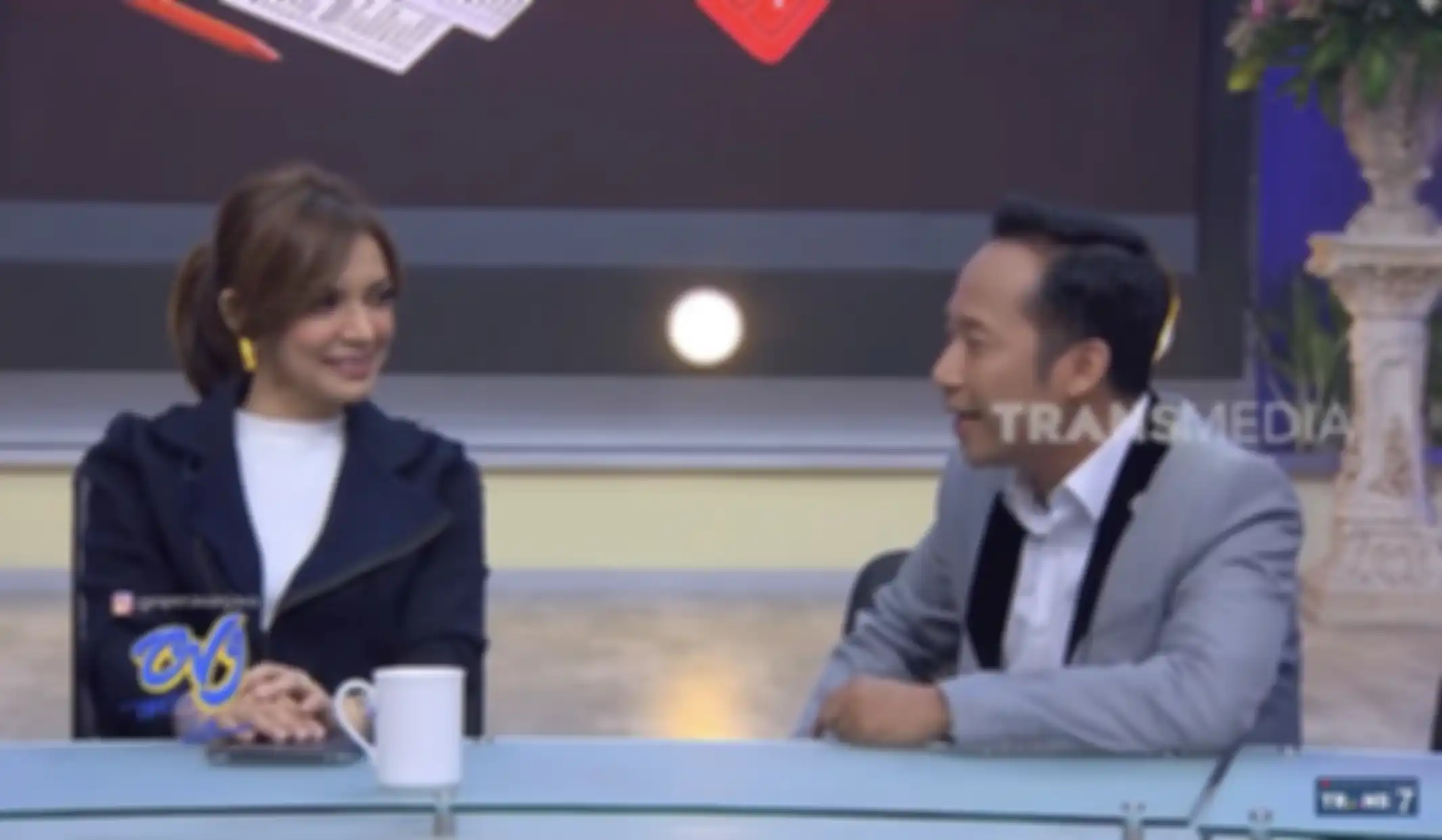 Denny Cagur saat berikan gombalan kepada Najwa Shihab.