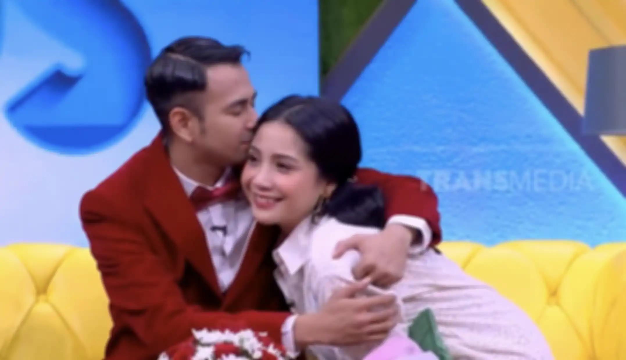 Raffi Ahmad dan Nagita Slavina seusai nangis mendengar pesan dari Rafathar.