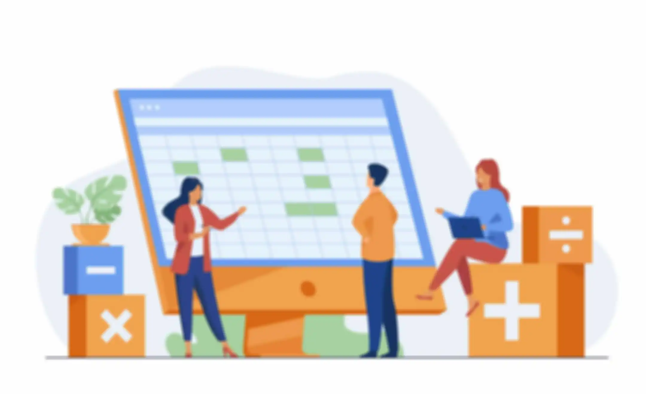 Ilustrasi spreadsheet atau lembar kerja Excel yang sering digunakan untuk mengolah data.