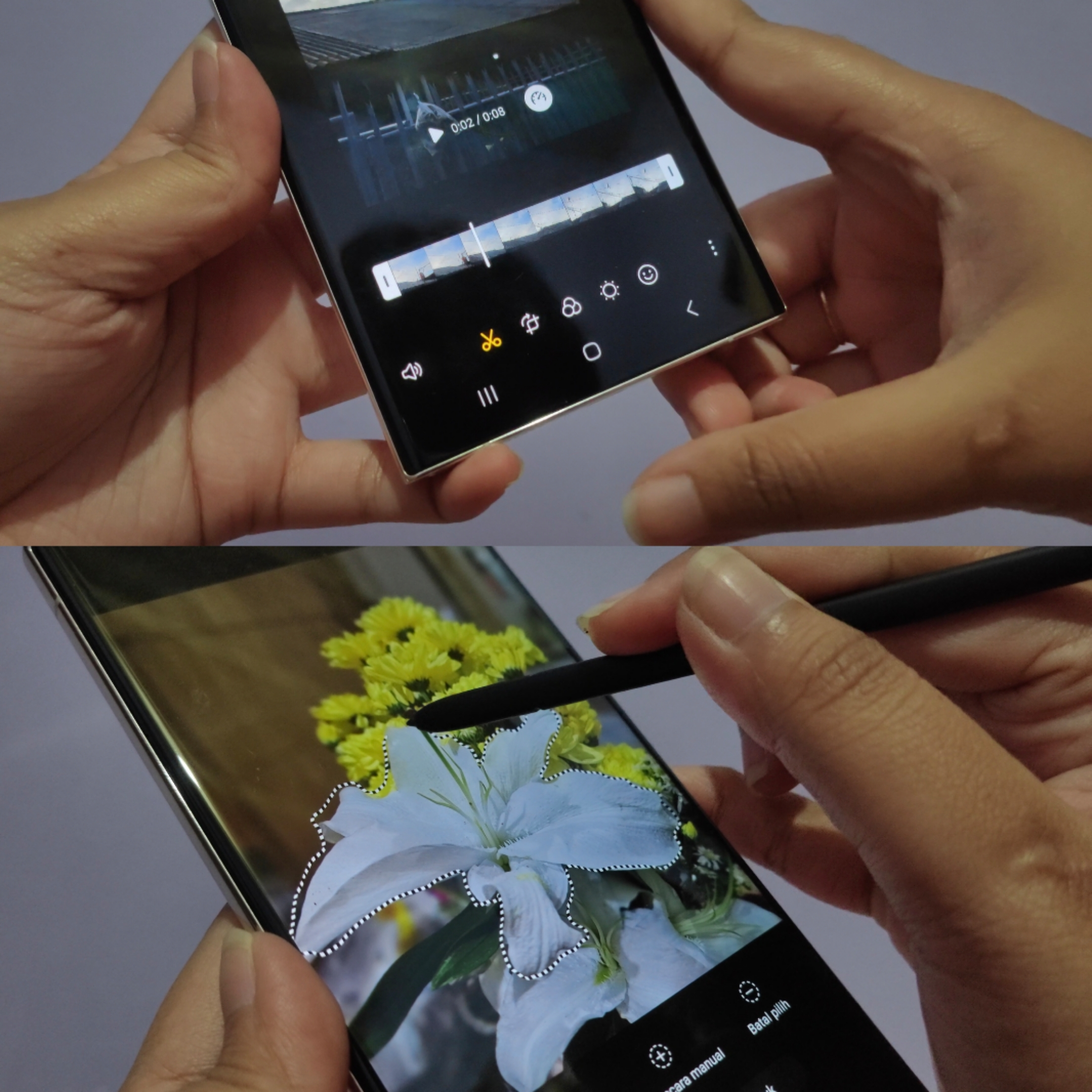 Buat stiker jadi lebih gampang dengan S-Pen di Samsung Galaxy S23 Ultra.
