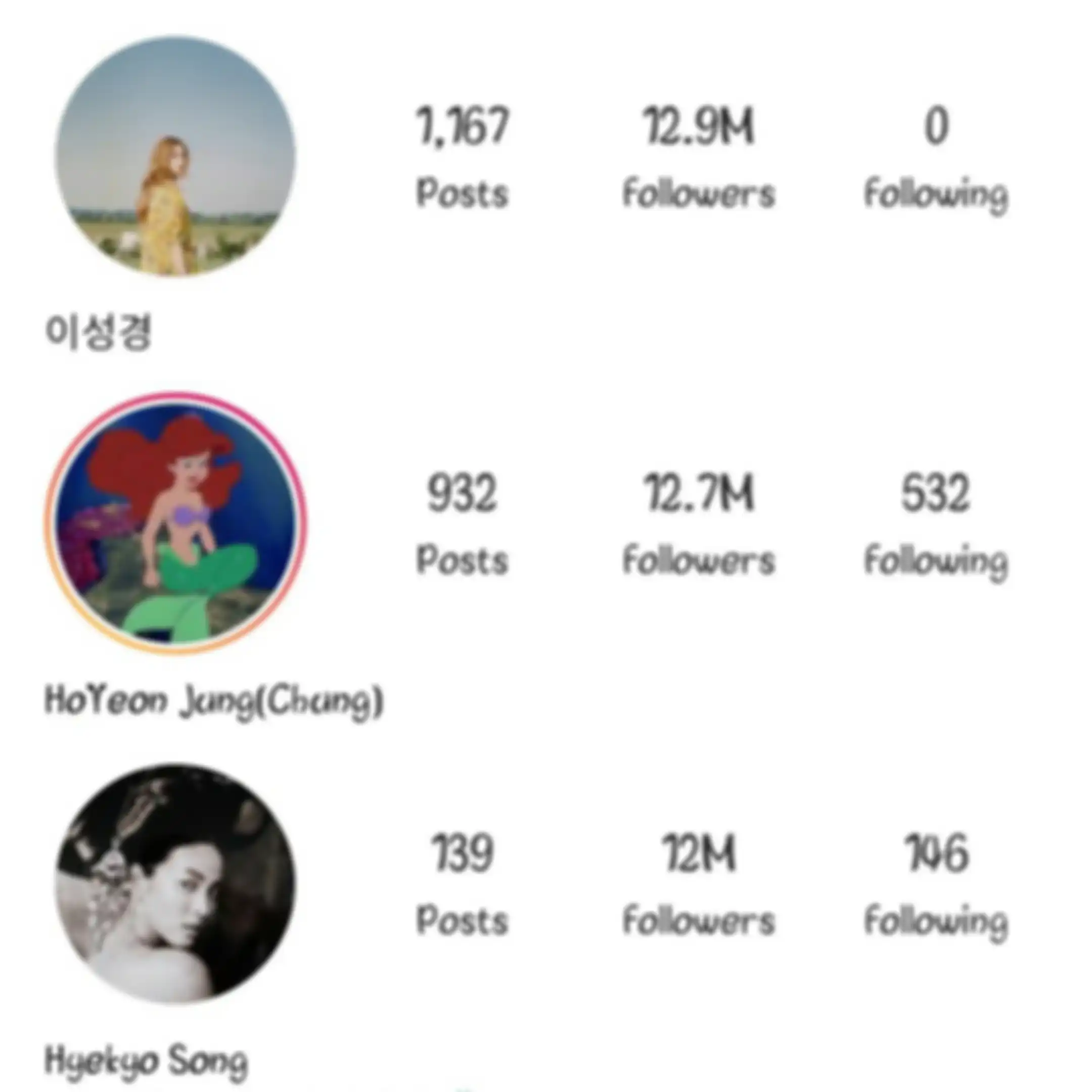 Artis Korea followers terbanyak di Instagram