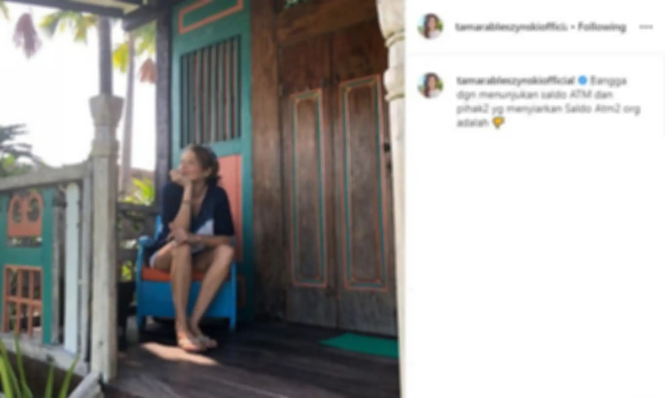 Unggahan Tamara Bleszynski yang mengkritik sederet artis doyan pamer isi saldo ATM.