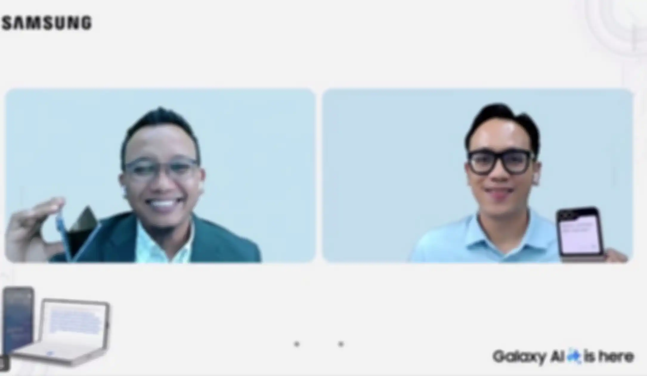 Yanuar Rahman, Software Platform Group Head di SRIN (kiri) & Ilham Indrawan, MX Product Marketing Senior Manager Samsung Electronics Indonesia (kanan)