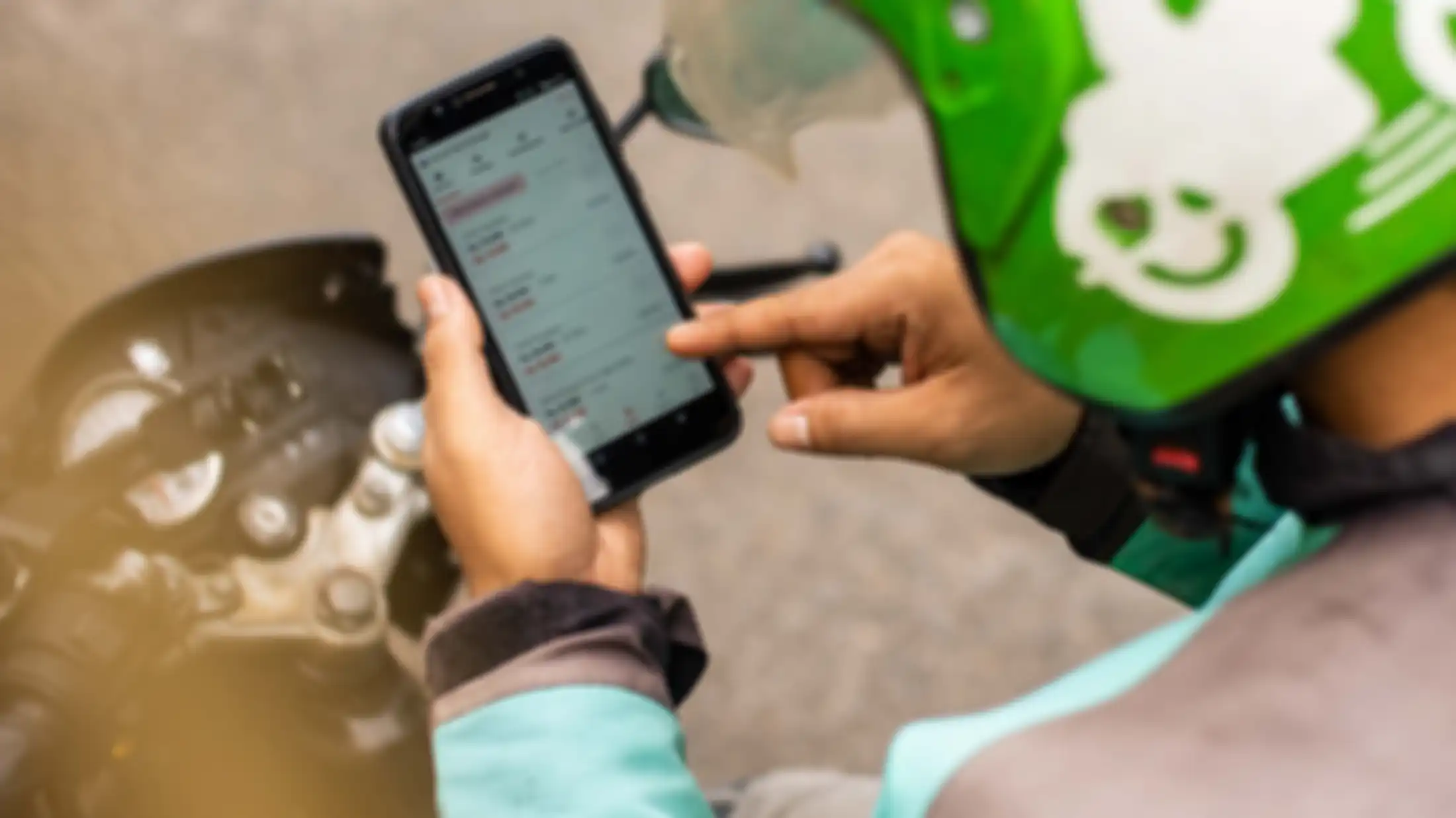 Ilustrasi driver Gojek.