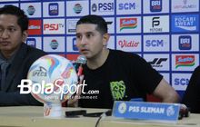 Esteban Vizcarra Kecewa dengan Wasit, Kekalahan PSS Sleman Bukan karena Tak Bermain Bagus