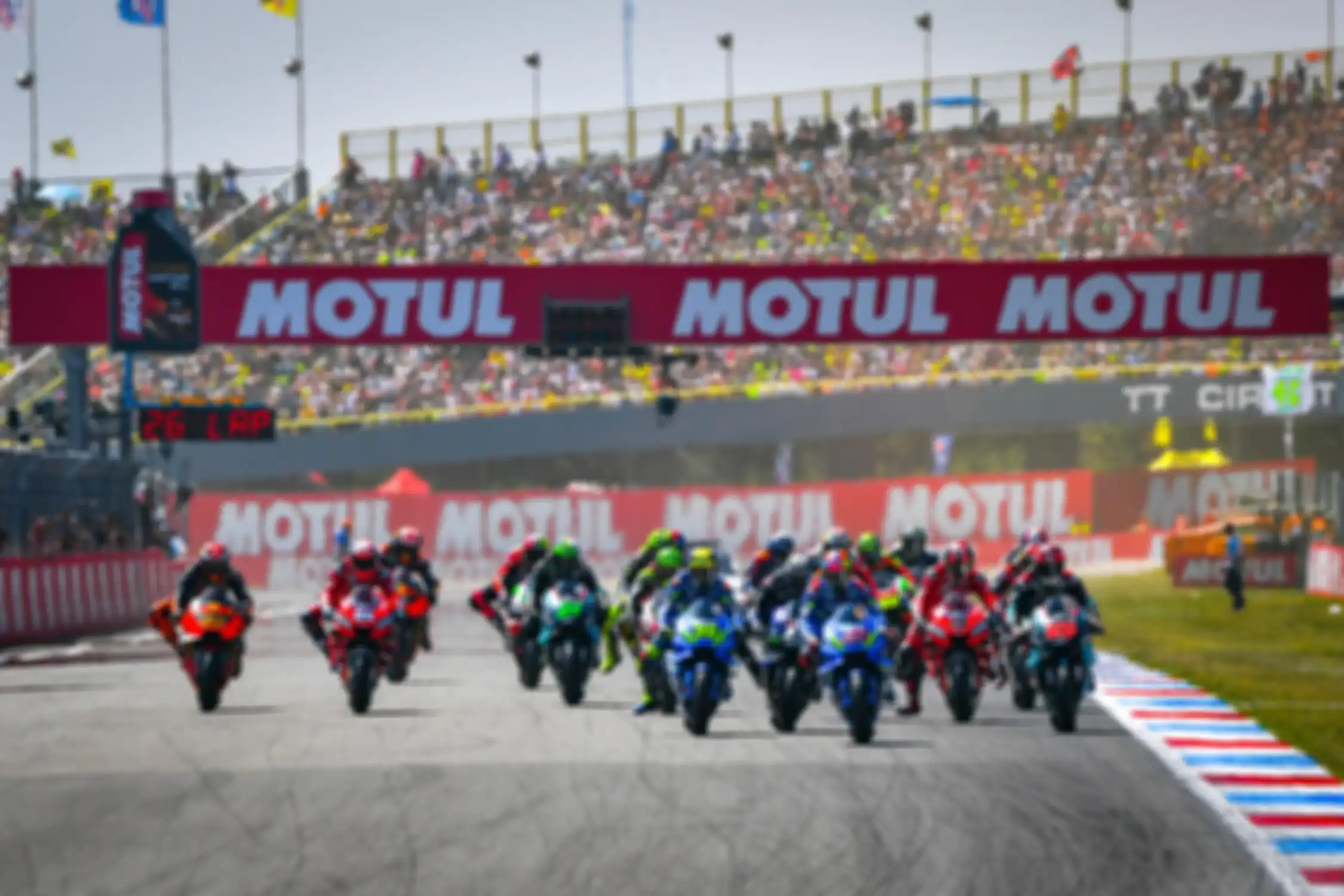 Para pembalap MotoGP di Sirkuit Assen.