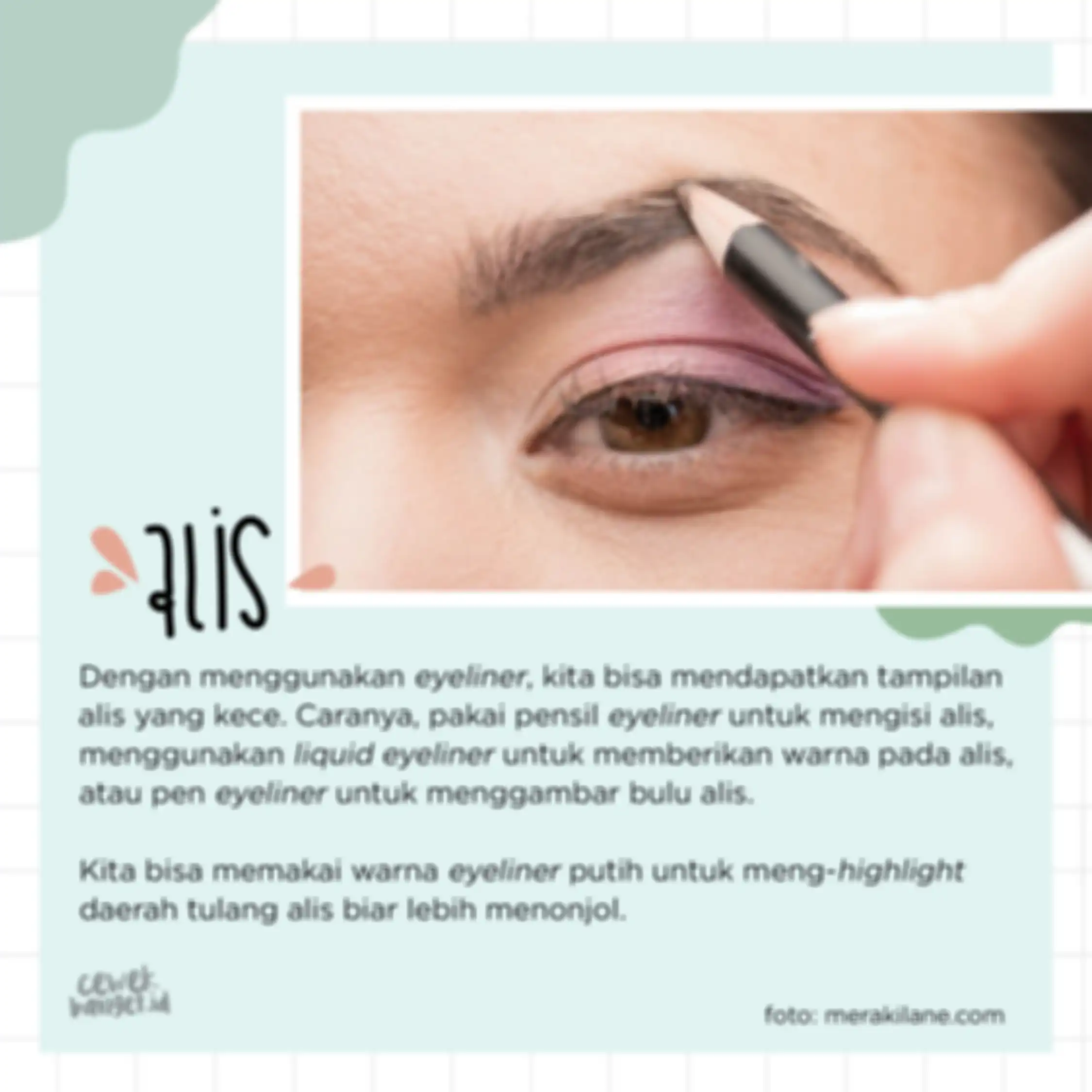fungsi eyeliner untuk alis