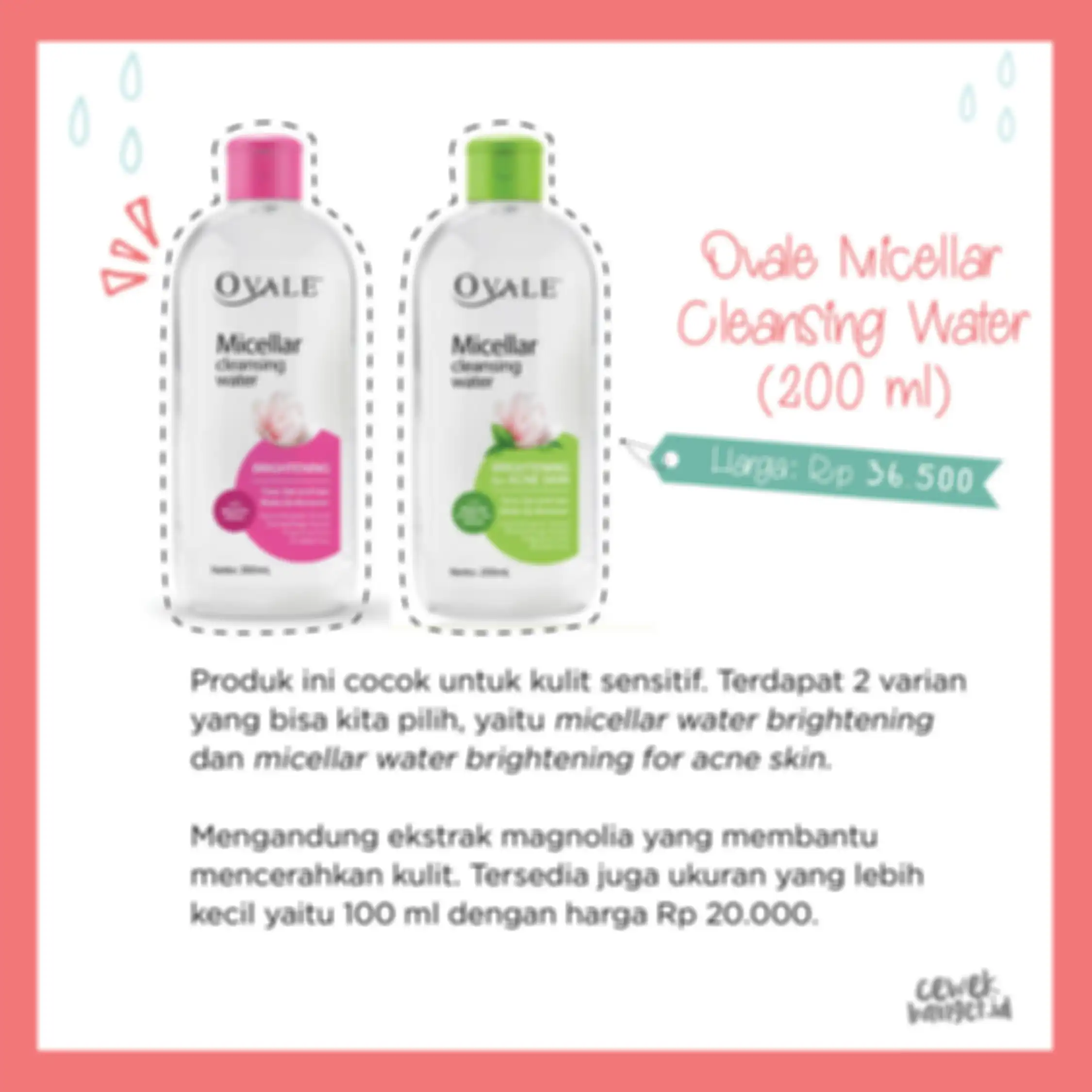 Ovale Micellar Cleansing Water
