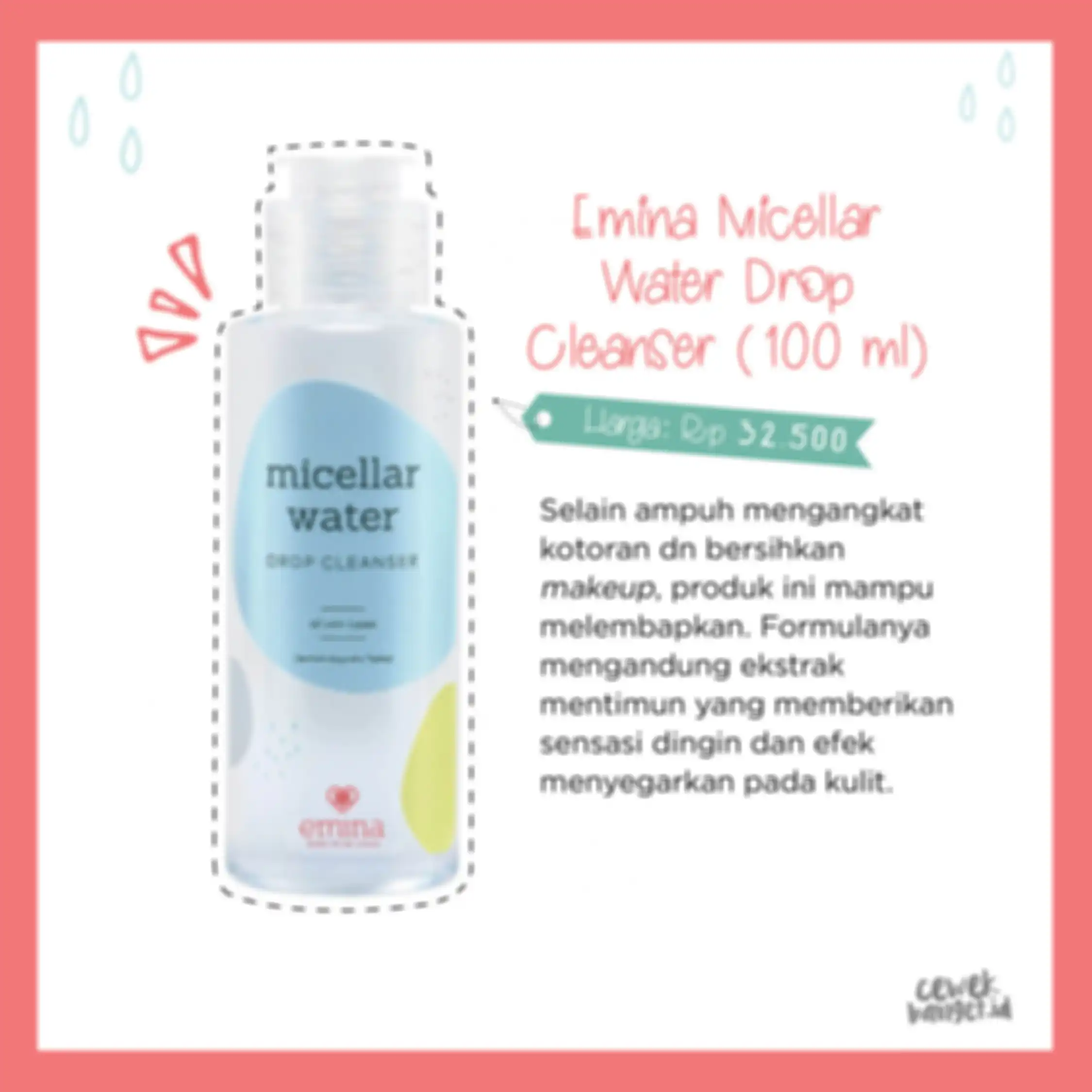 Emina Micellar Water Drop Cleanser