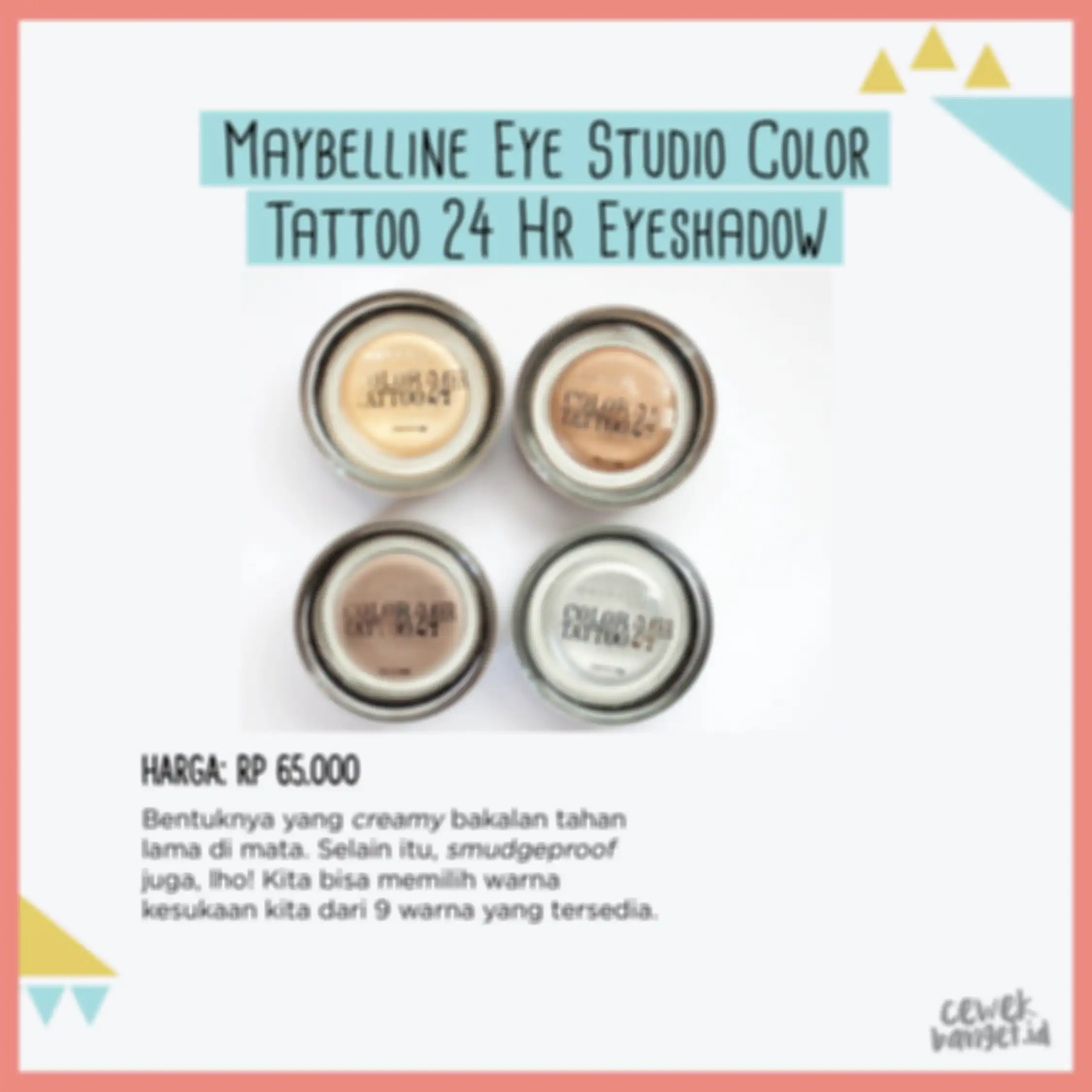 Maybelline Eye Studio Color Tattoo 24 Hr Eyeshadow