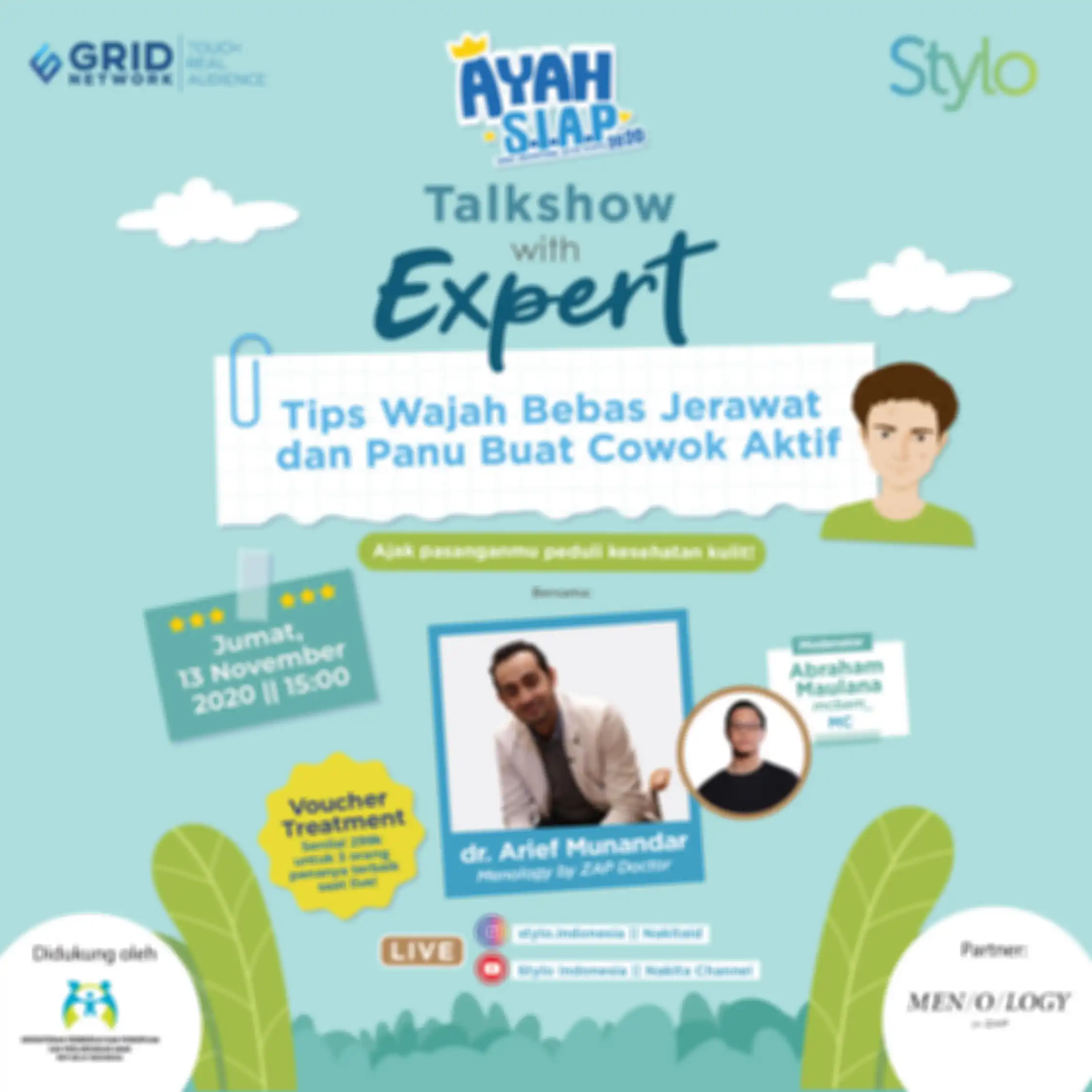 #AyahSIAP “Cowok Peduli Kesehatan Kulit: Tips Wajah Bebas Jerawat dan Panu Buat Cowok Aktif”.
